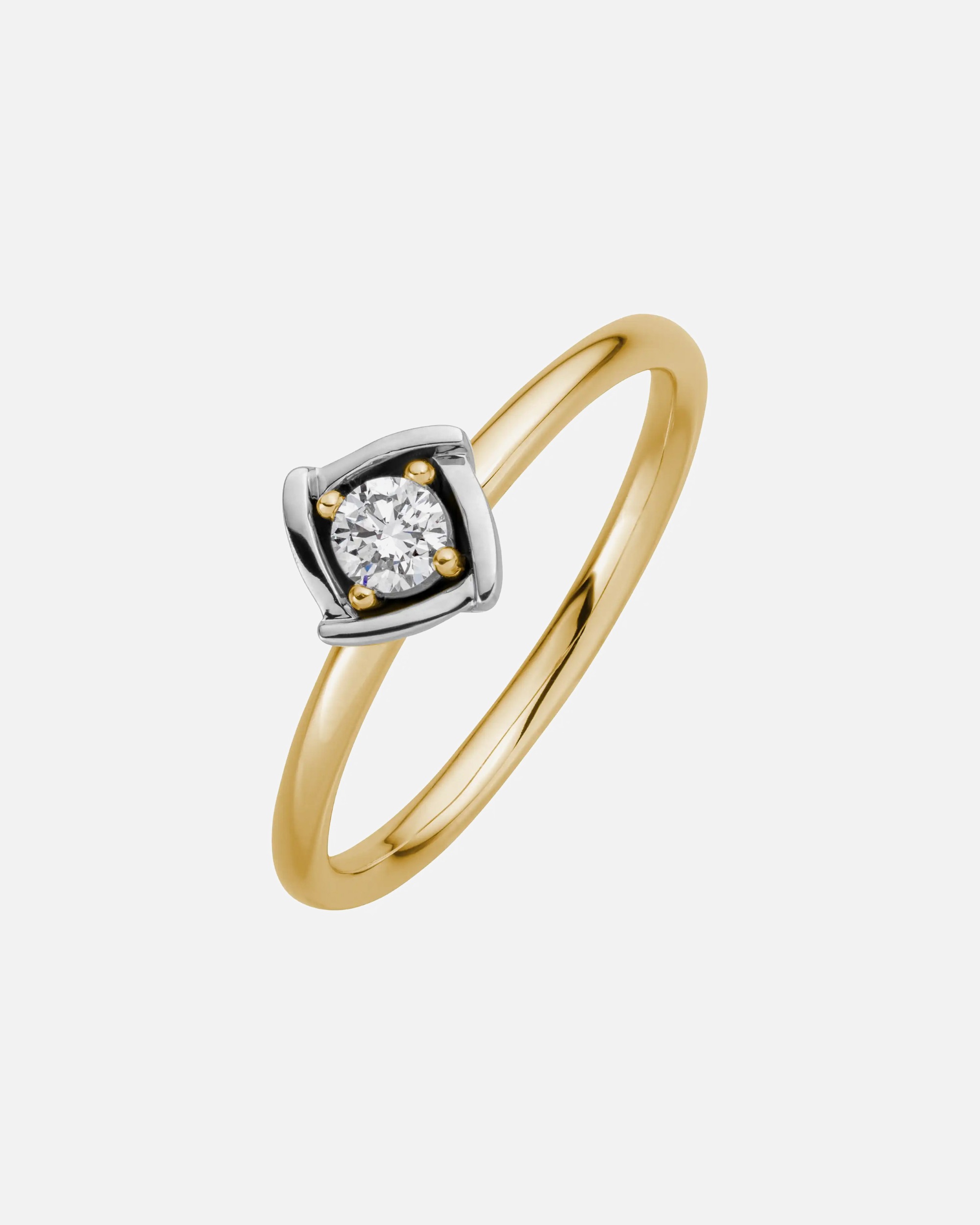 Ring für Weiblich Lyomi Default Brand Line Ring 585/- Gold Diamant Lab Grown weiß 0,15ct. 052 (16,6)
