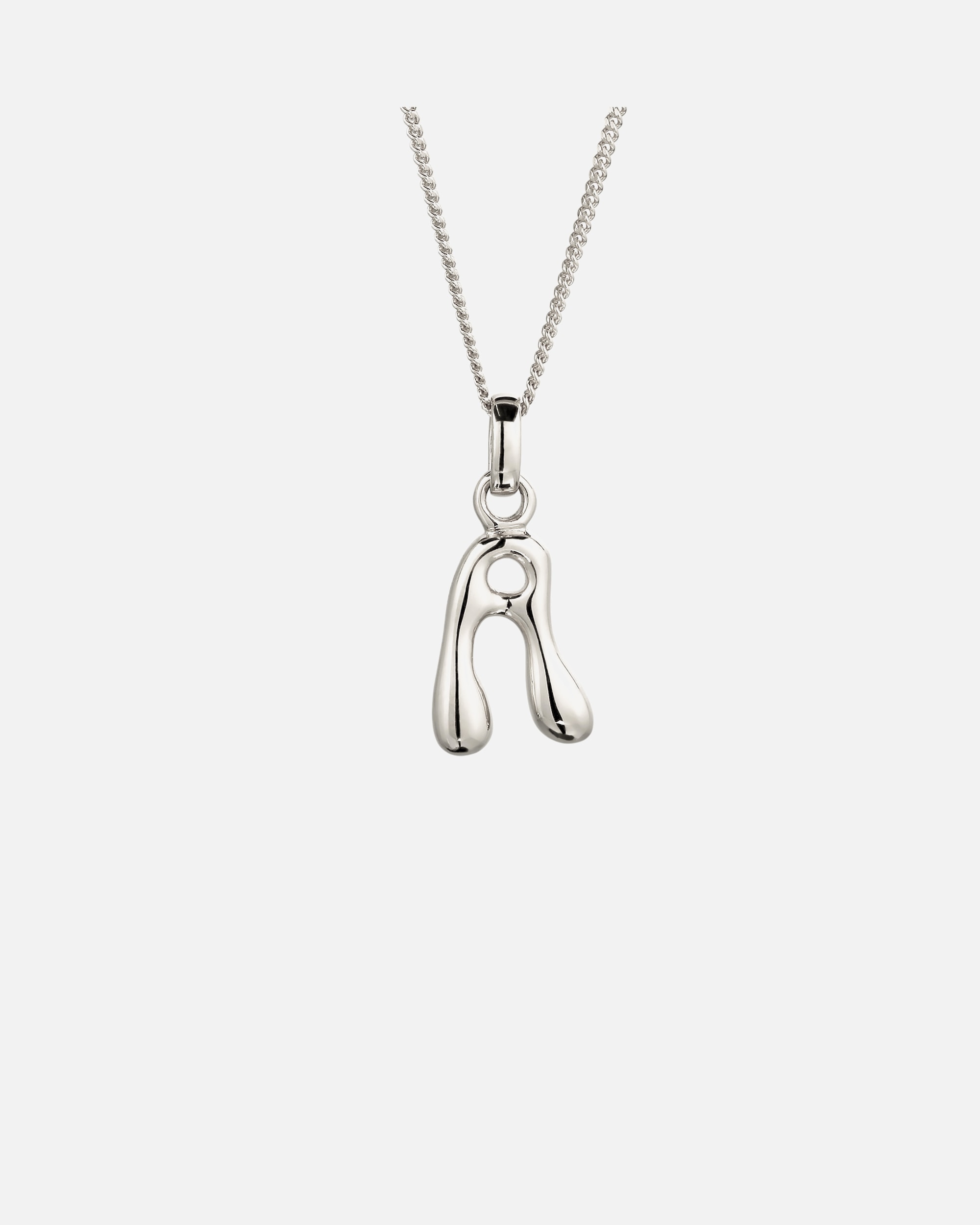 Halskette für Weiblich Elli Melted Buchstabe A 925 Sterling Silber silberfarben