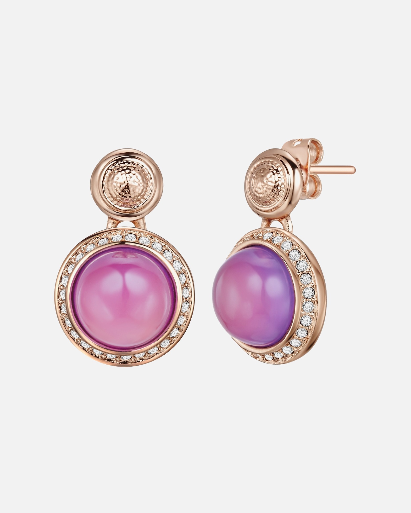 Ohrringe für Weiblich Lulu & Jane Ohrstecker Metall-Legierung Kunststoff in Roségold 1 Stück