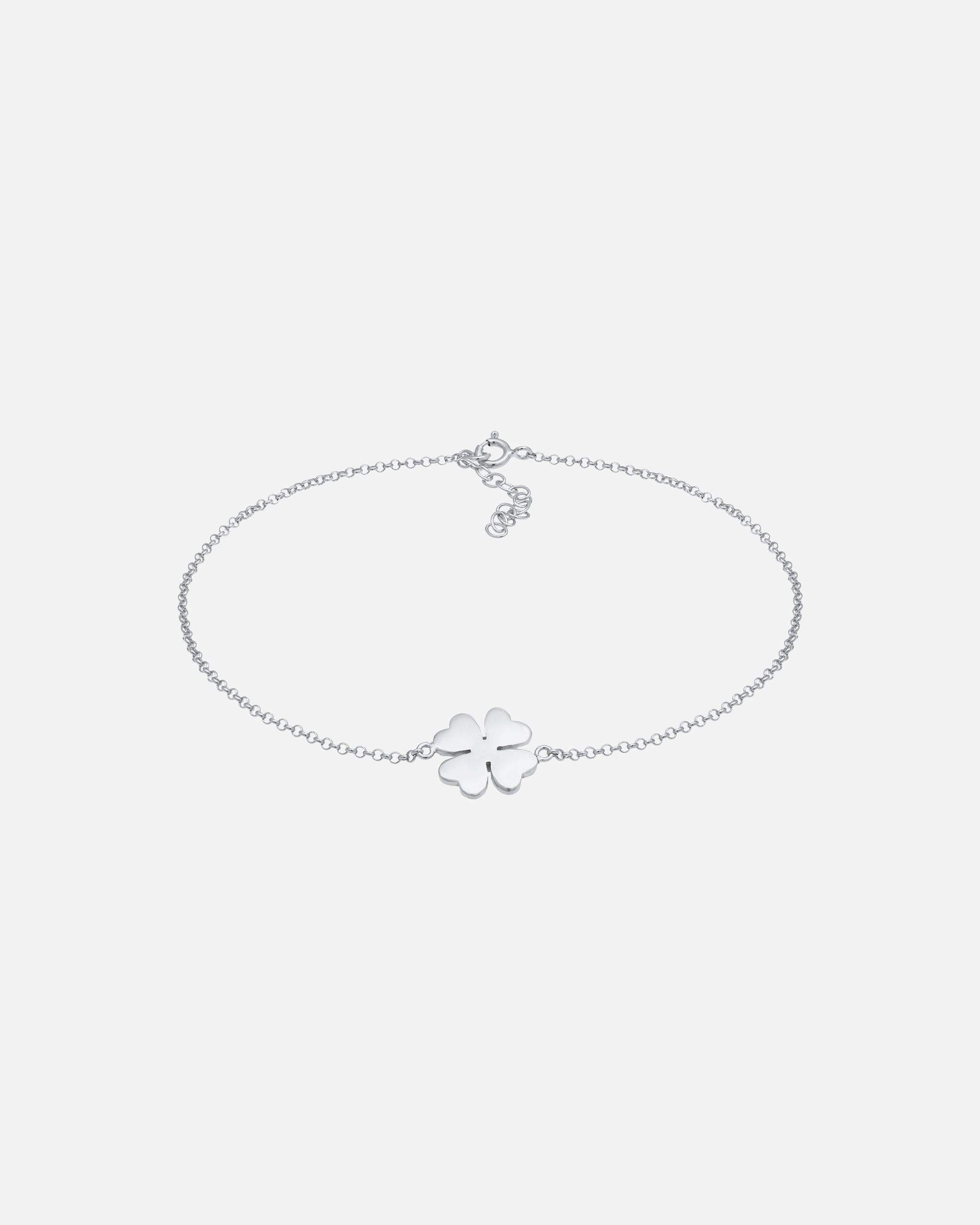 Schmuck für Weiblich Elli Elli Fußschmuck Kleeblatt Glücksymbol Talisman 925 Silber vergoldet 1 Stück