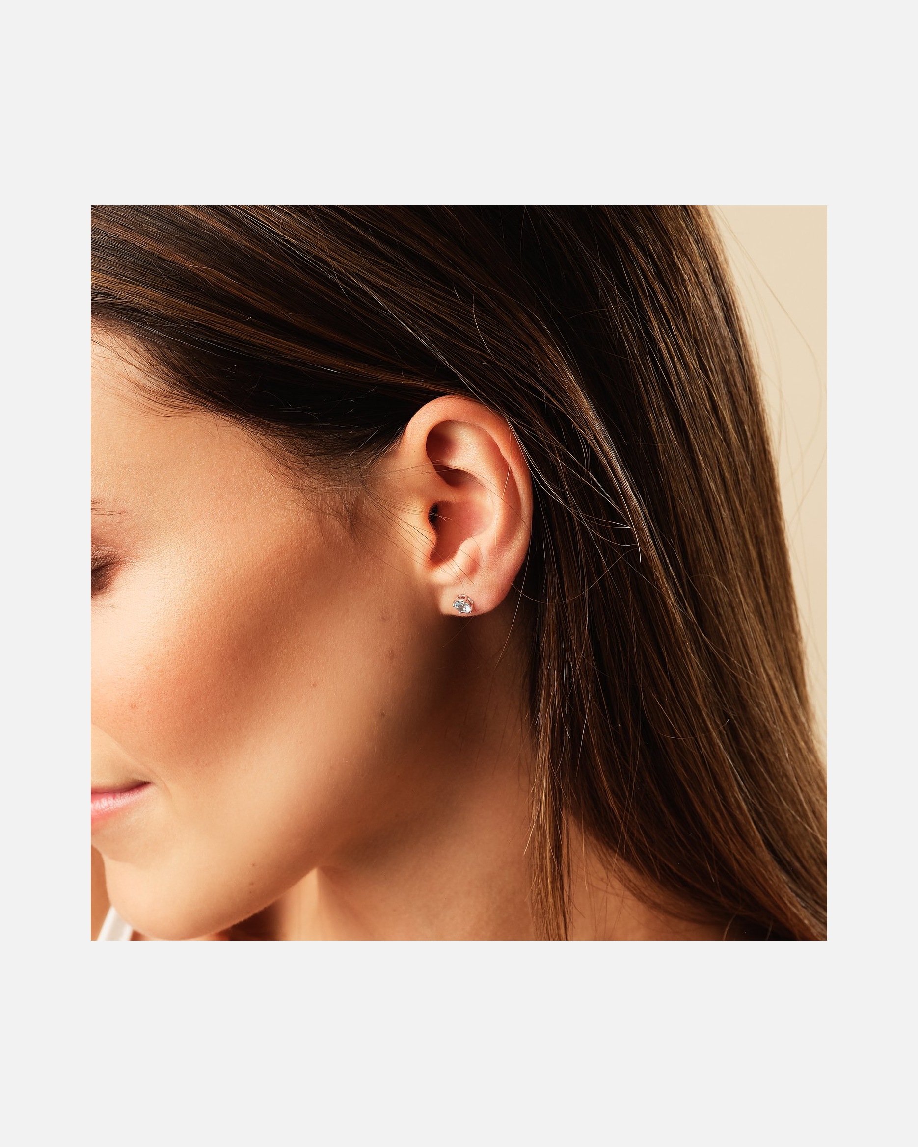Ohrringe für Weiblich CHRIST Ohrstecker 375er Weißgold 1 Stück