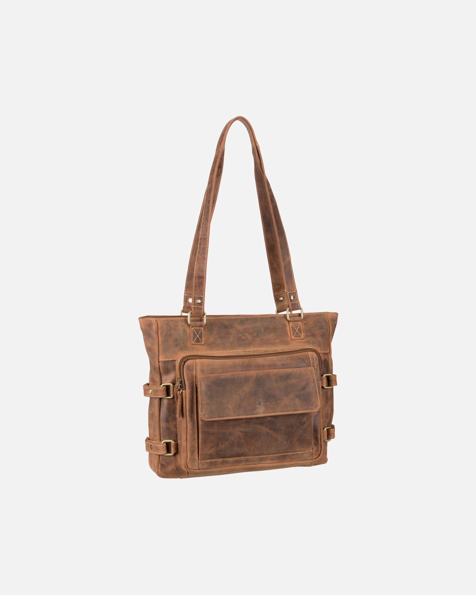 Handtasche für Weiblich Greenburry Shopper Vintage 1635 Shopper Sattelbraun