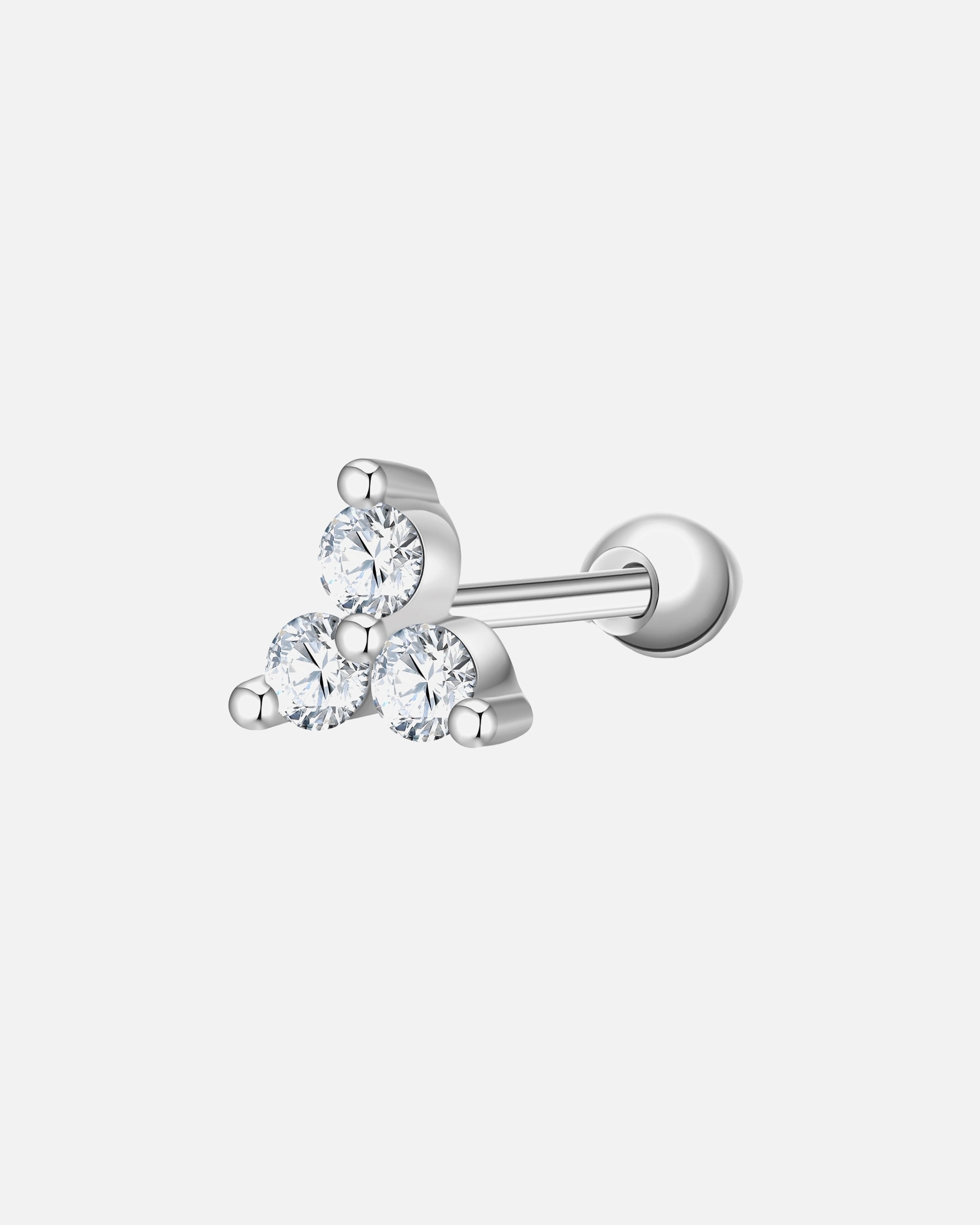 Ohrringe für Weiblich Glanzstücke München Ohrstecker aus Sterling Silber in Silber mit Zirkonia 4,9 mm