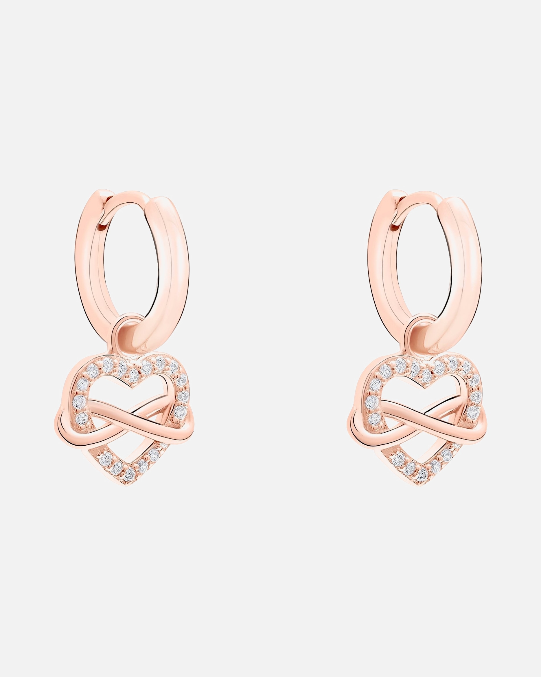 Ohrringe für Weiblich s.Oliver Creolen-Anhänger 925er Silber roségold