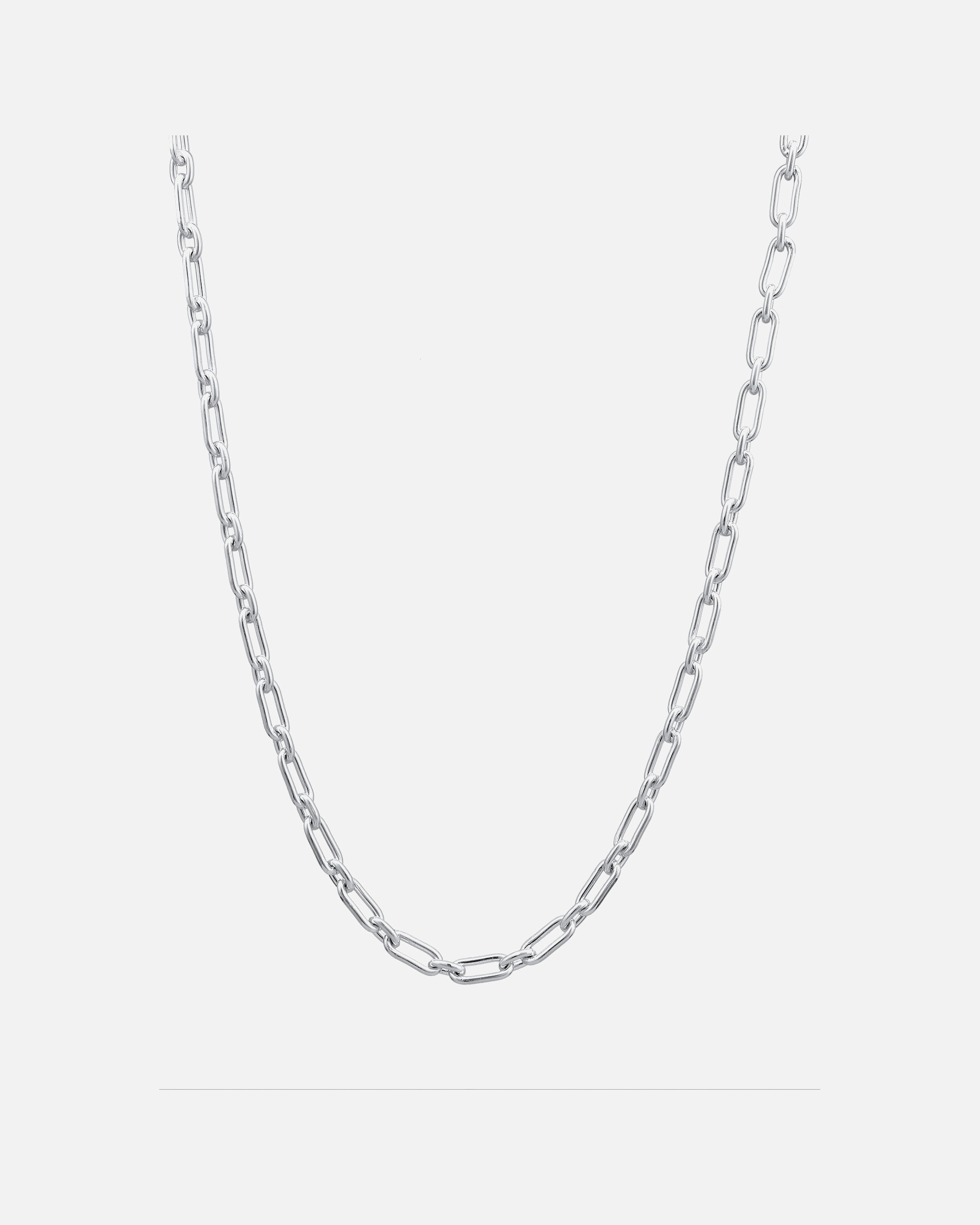 Halskette für Männlich KUZZOI Gliederkette Herren Oval Modern 925 Sterling Silber 50
