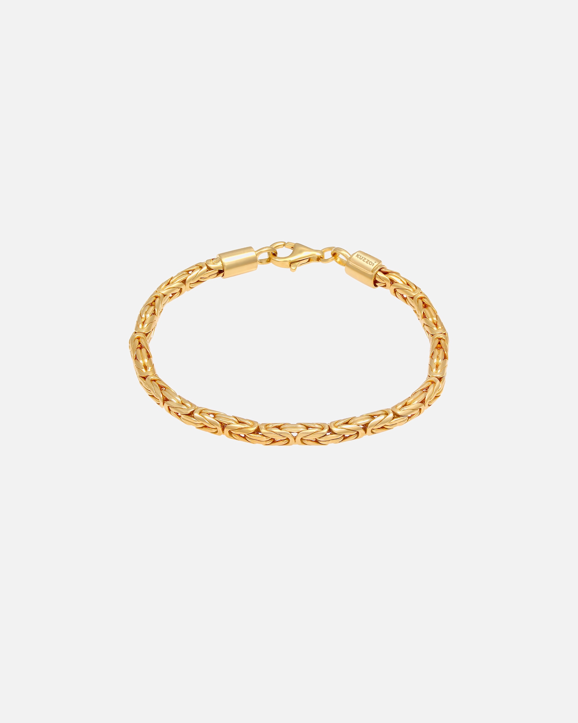 Armband für Männlich KUZZOI Basic Männer Königskette Oxidiert 925 Silber 1 Stück