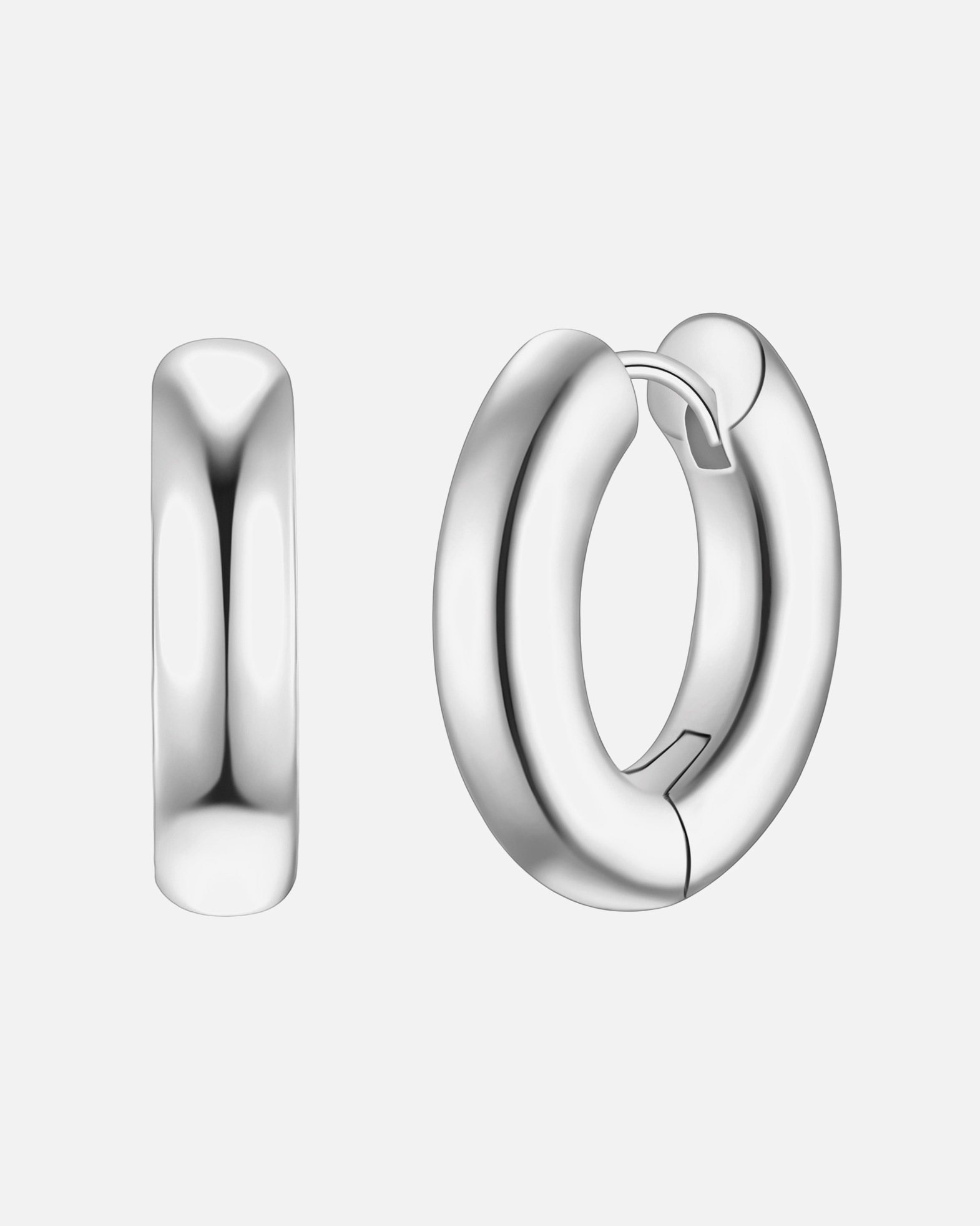 Creolen für Weiblich Yokoamii Creolen aus Metall-Legierung in silber 23,8 mm