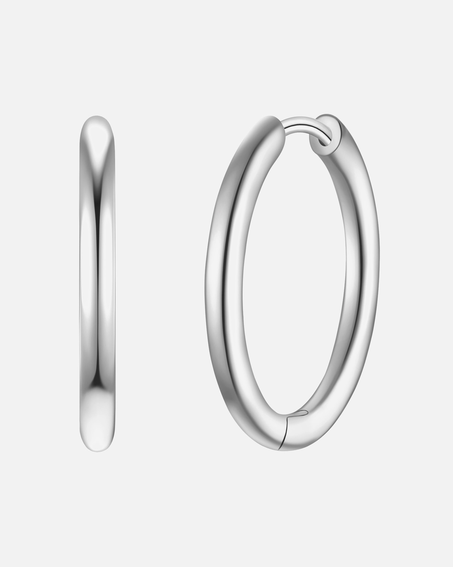Creolen für Weiblich Glanzstücke München Creolen aus Sterling Silber in silber 20,5 mm