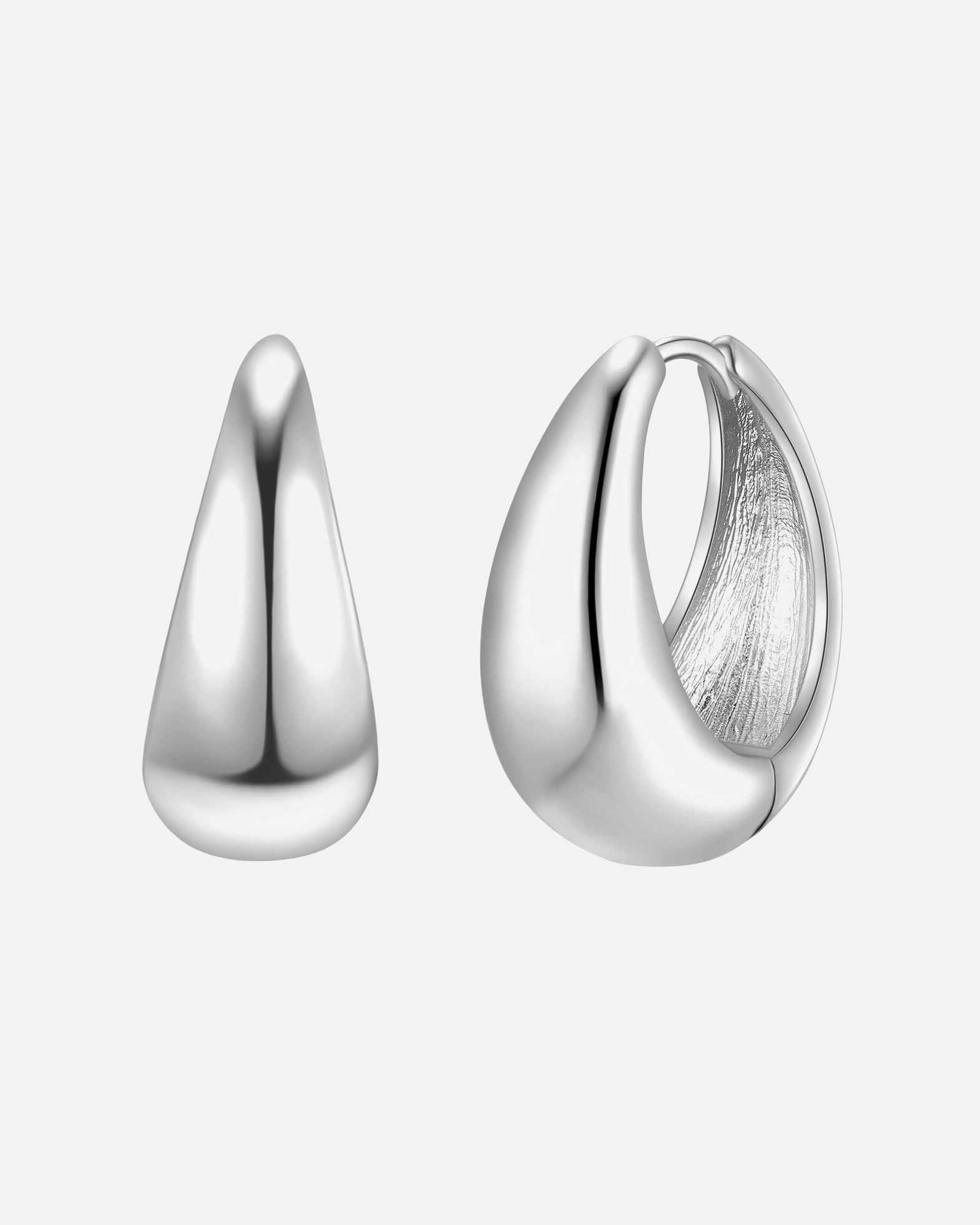 Creolen für Weiblich Creolen aus Metall-Legierung in silber 24,7 mm