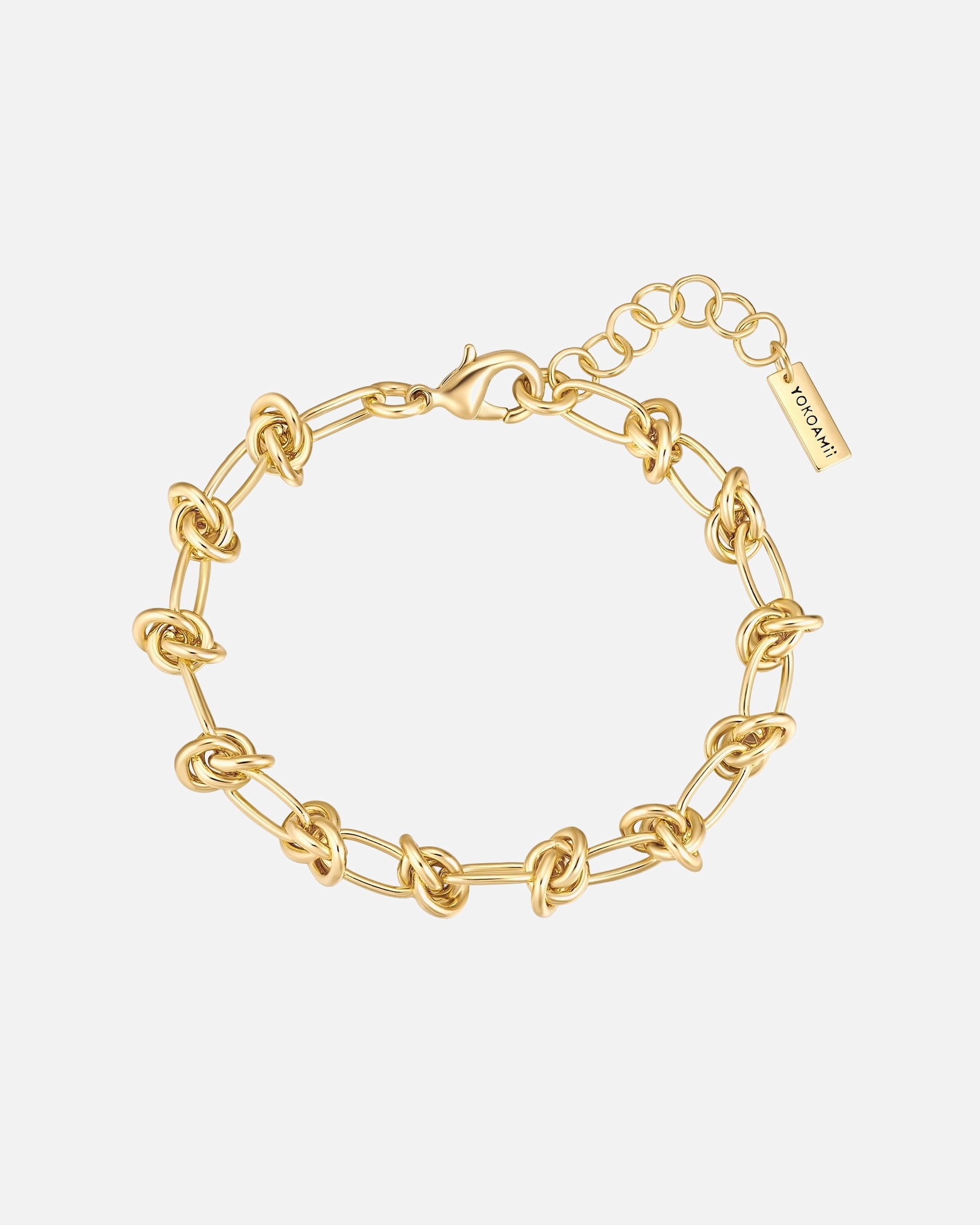 Armband für Weiblich Yokoamii Armband aus Messing in gelbgold 19,5 cm Basislänge + 3,0 cm Verlängerung