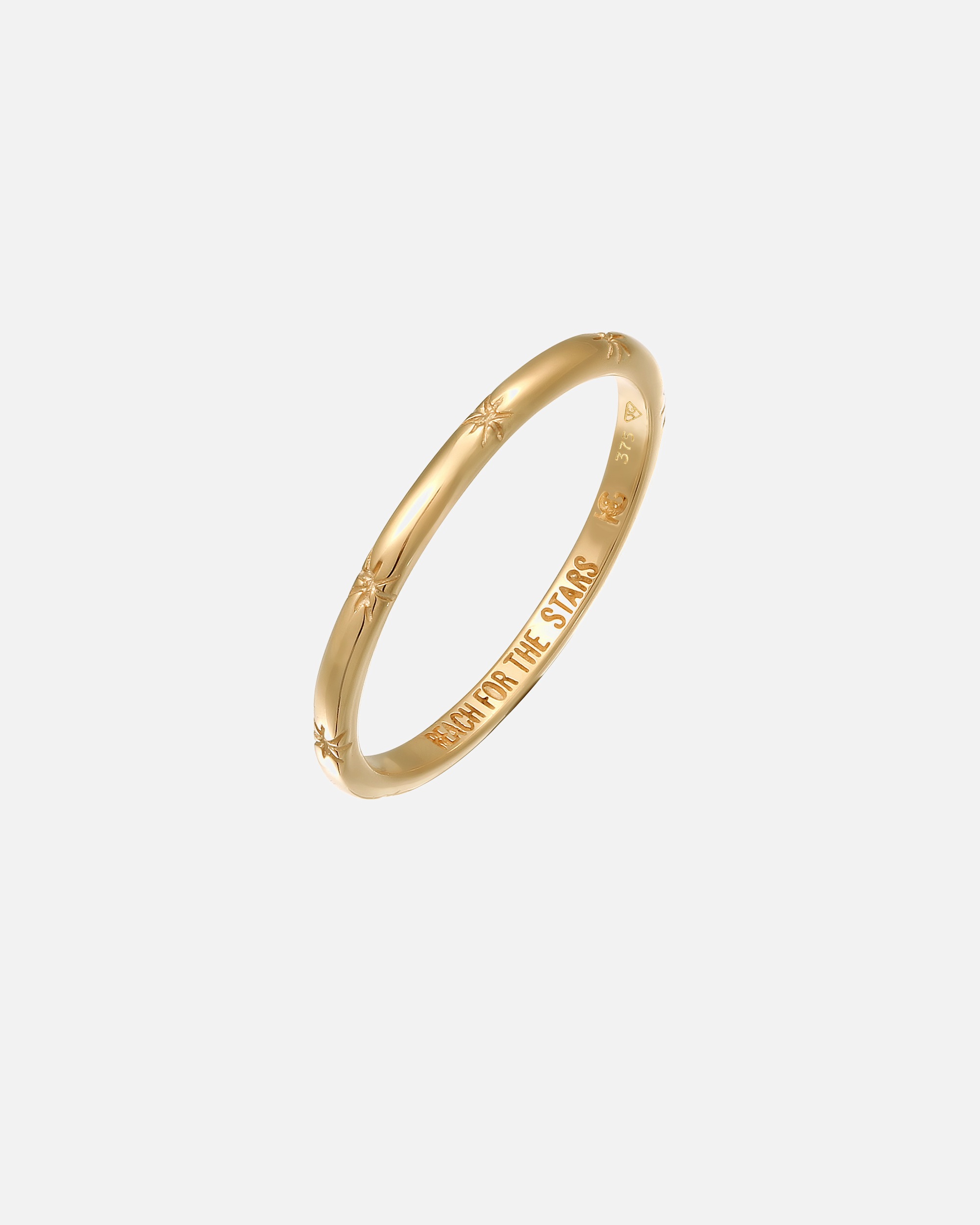 Ring für Weiblich Haze & Glory Default Brand Line Bandring 375 Gelbgold - My dainty Star 56