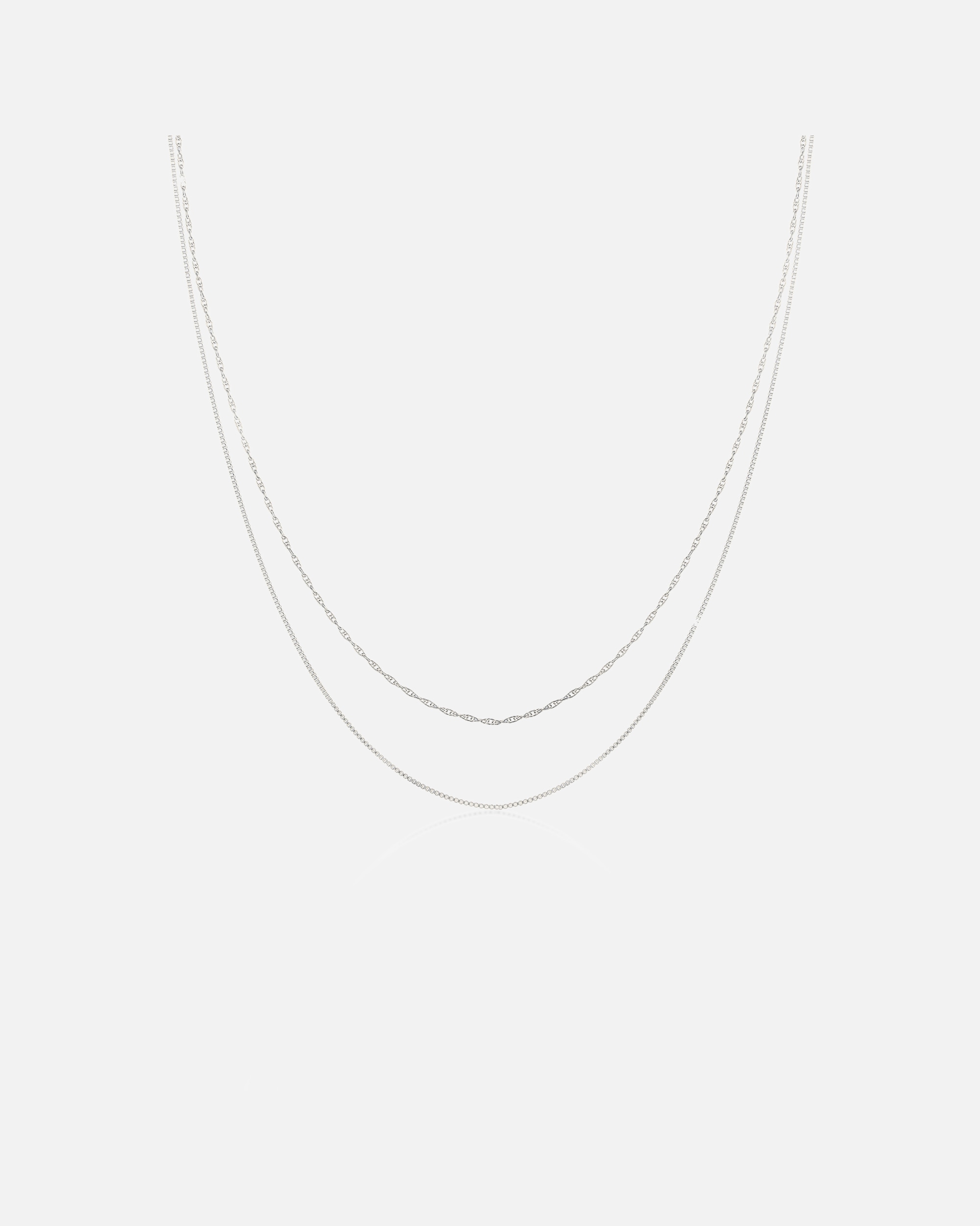 Halskette für Weiblich Elli 2er Set Basic Venezianer Kette Gedreht 925 Silber 1 Stück