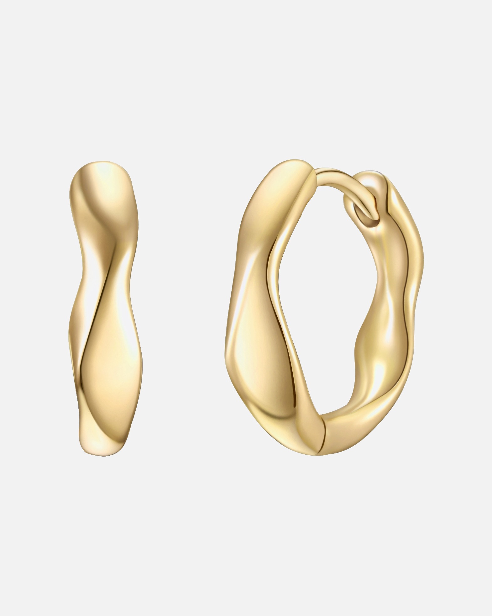 Creolen für Weiblich Glanzstücke München Creolen aus Sterling Silber in gelbgold 1 Stück