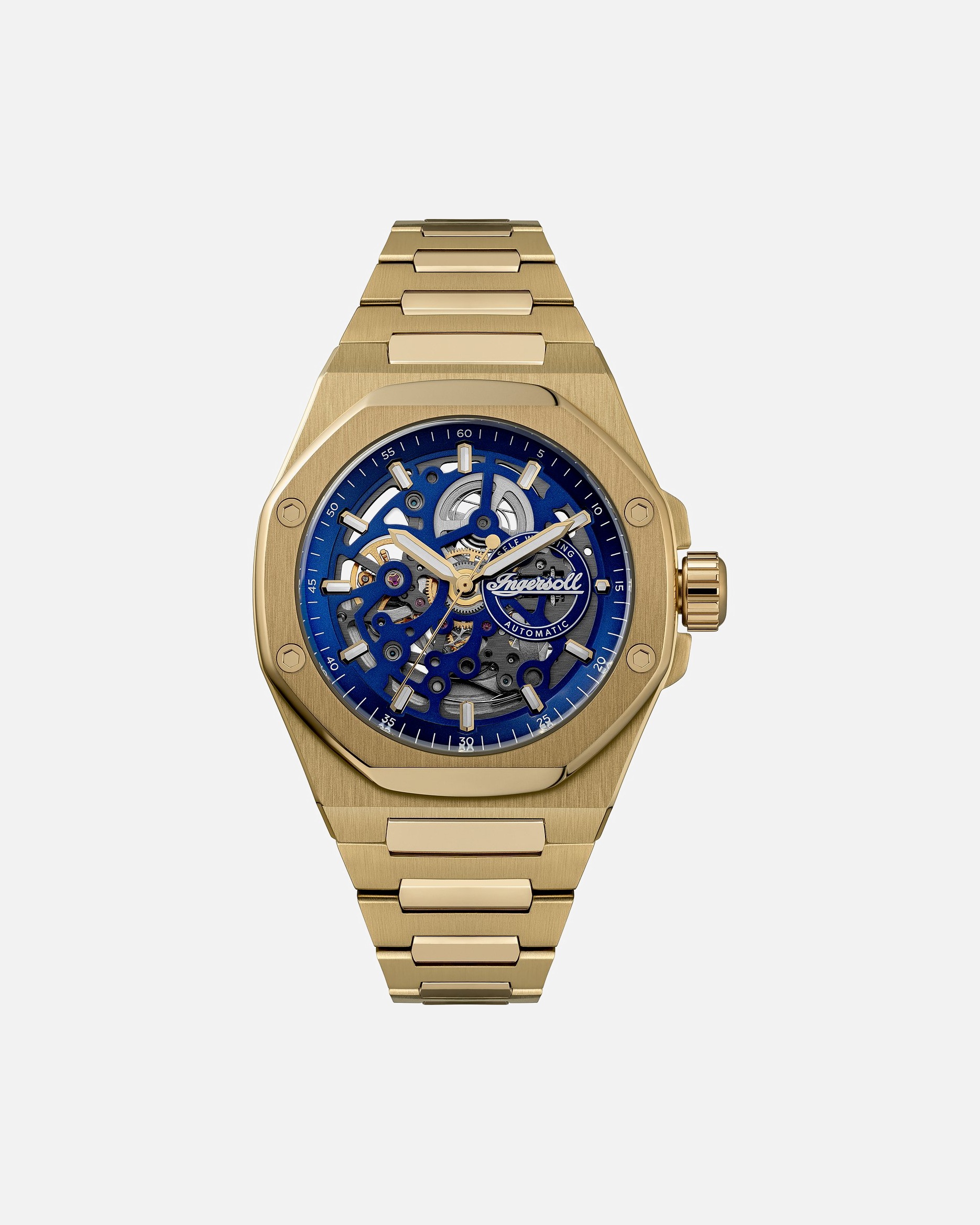 Uhr für Männlich Ingersoll Herrenuhr Edelstahl gold