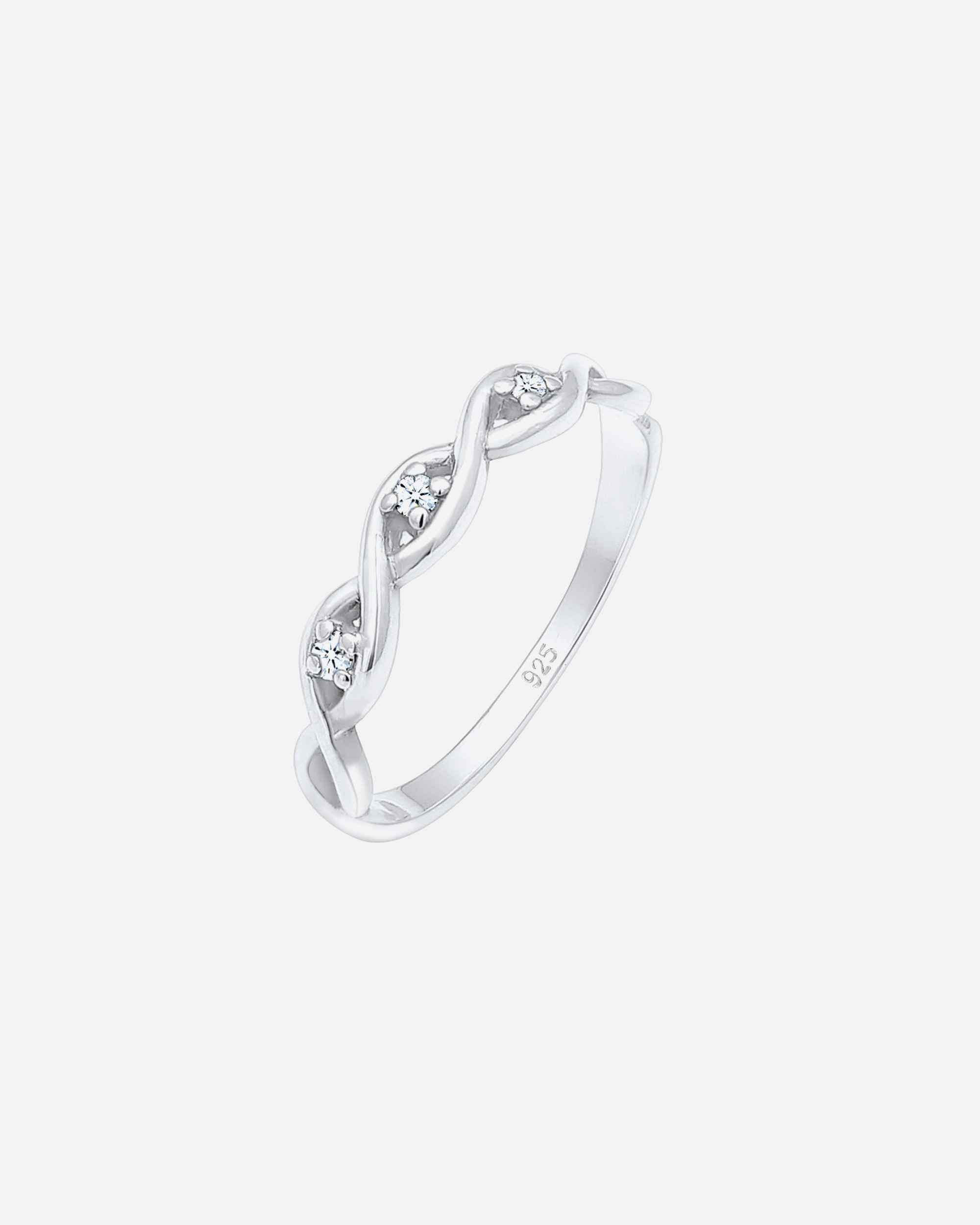 Ring für Weiblich Elli DIAMONDS Elli DIAMONDS Ring Knoten Unendlich Diamant (0.045 ct.) 925 Silber 54