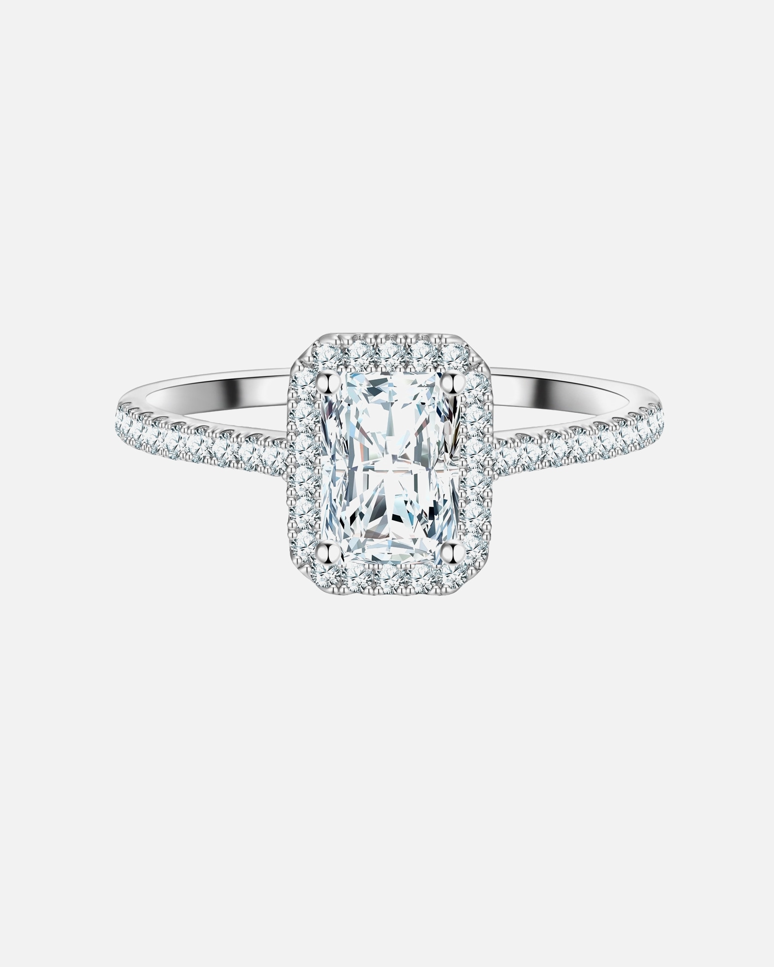 Ring für Weiblich Trilani Ring aus Sterling Silber in silber mit Zirkonia 56