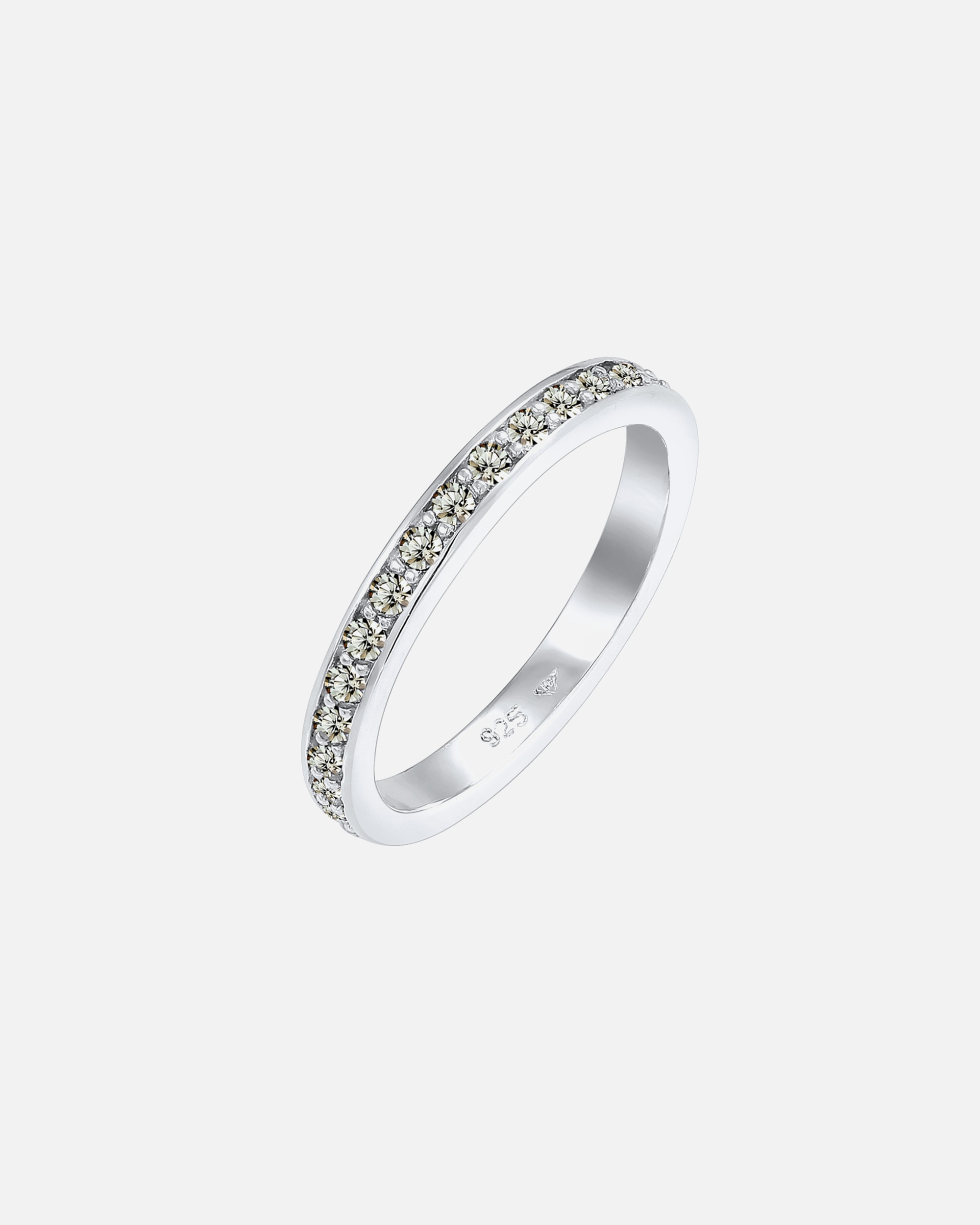 Ring für Weiblich Elli Bandring Memoire Glas Kristalle 925 Silber vergoldet 50