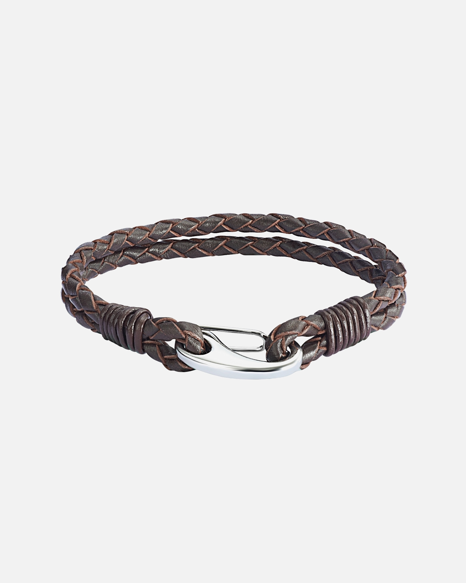 Armband für Weiblich Rafaela Donata Ohrstecker Echtleder in Dunkelbraun 1 Stück