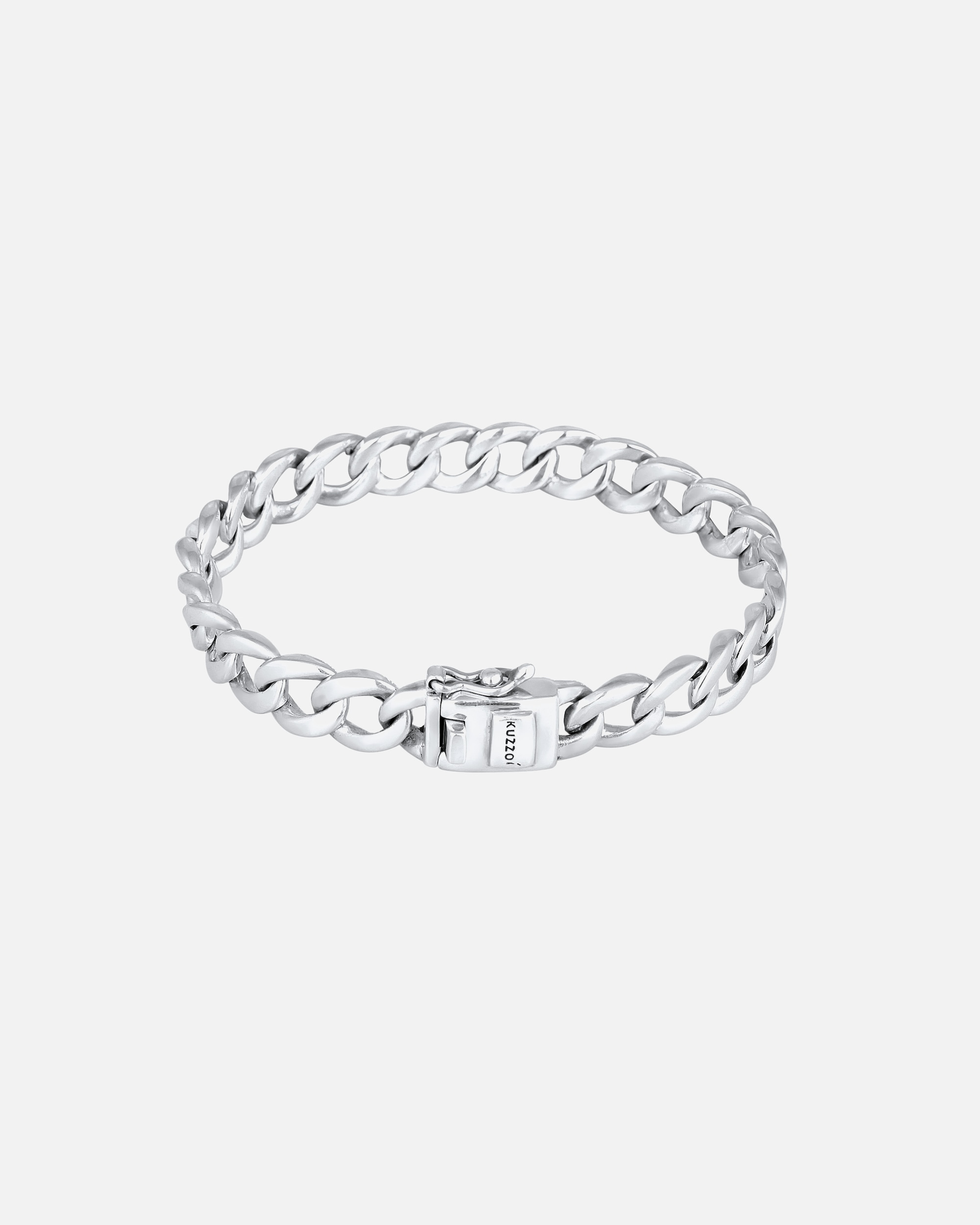 Armband für Männlich KUZZOI Herren Panzerkette Kastenverschluss 925 Silber 1 Stück