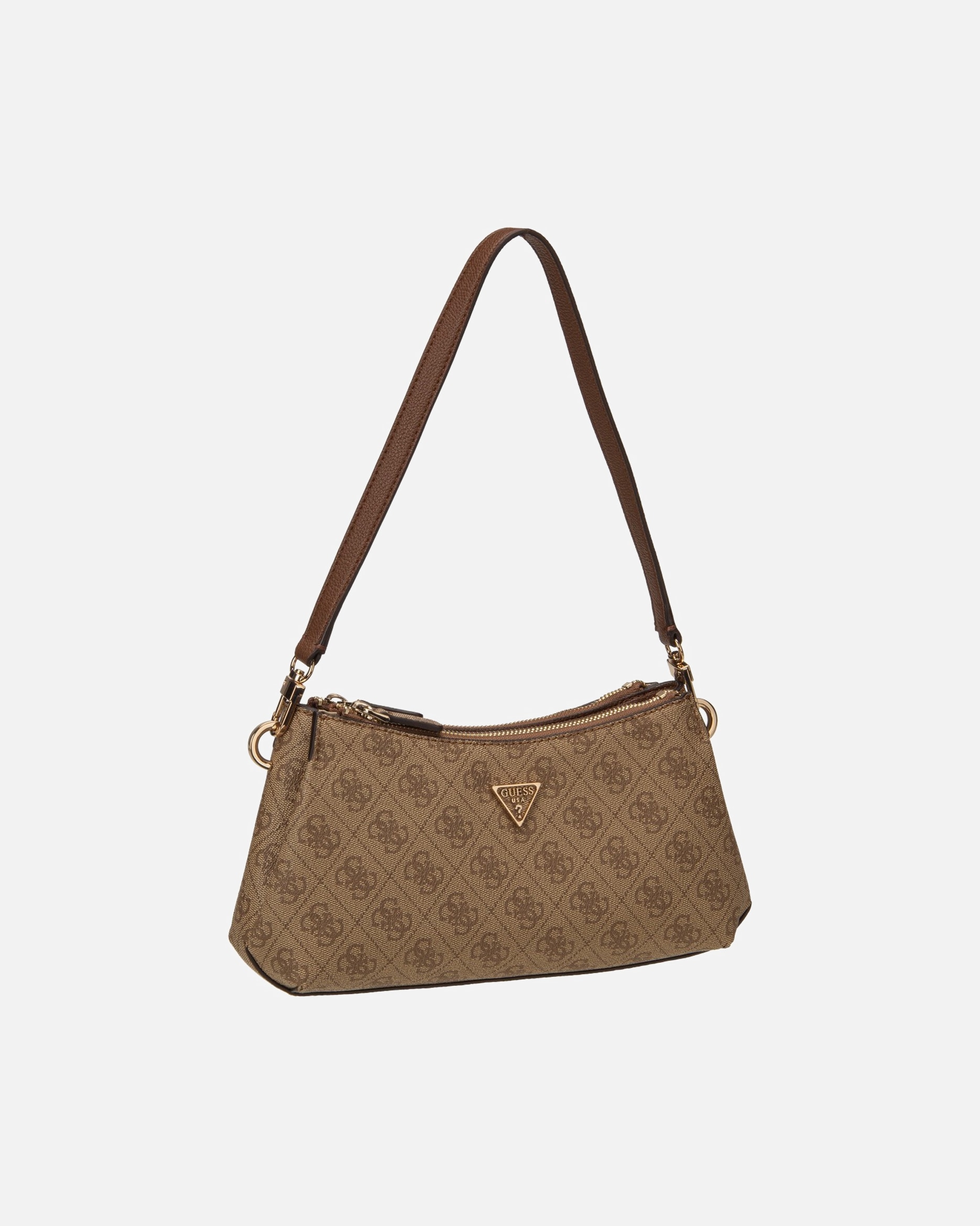 Handtasche für Weiblich GUESS Handtasche Noelle II 3 Comp Xbody latte logo-brown