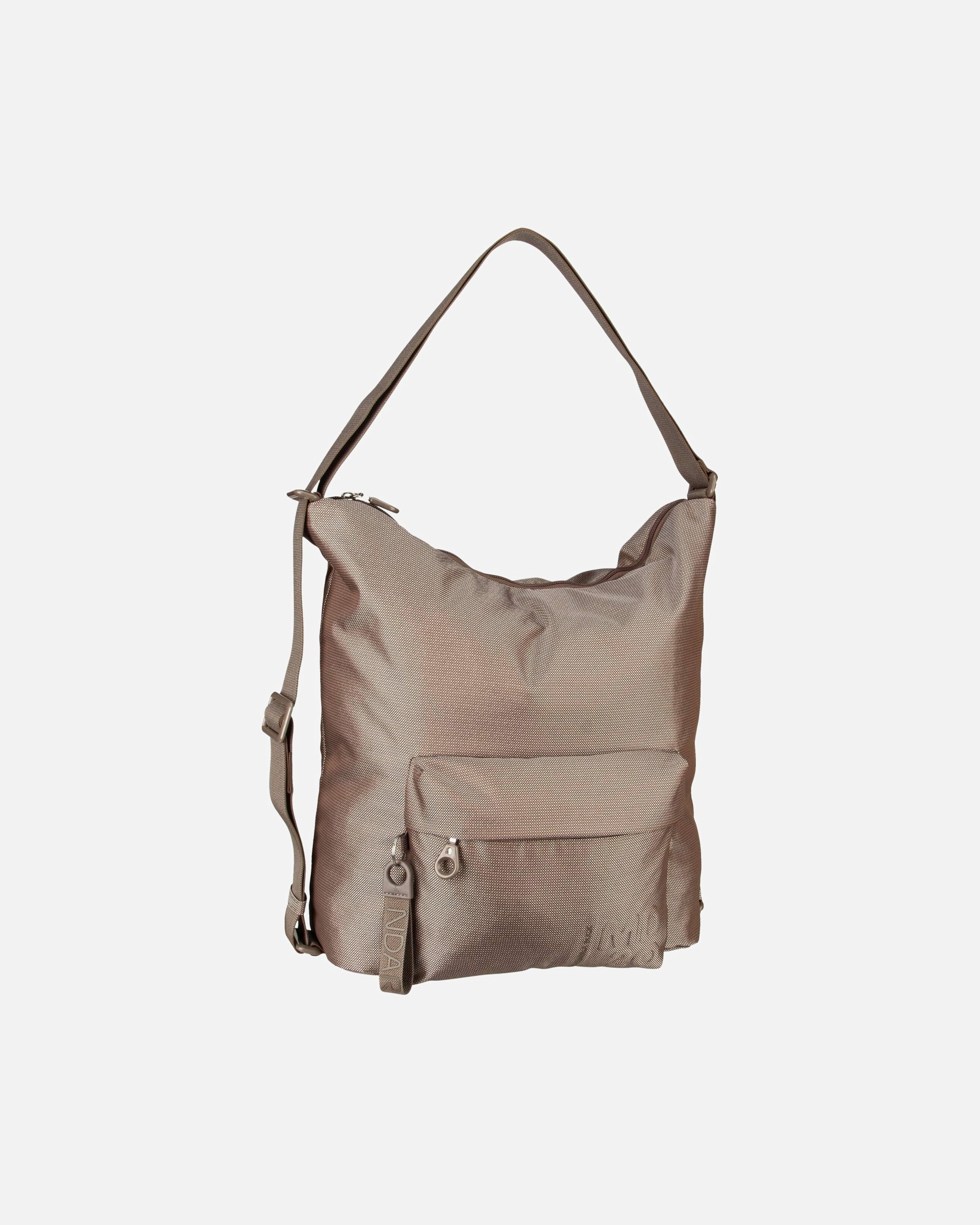 Rucksack für Weiblich Mandarina Duck Rucksack MD20 Hobo QMT09 Taupe