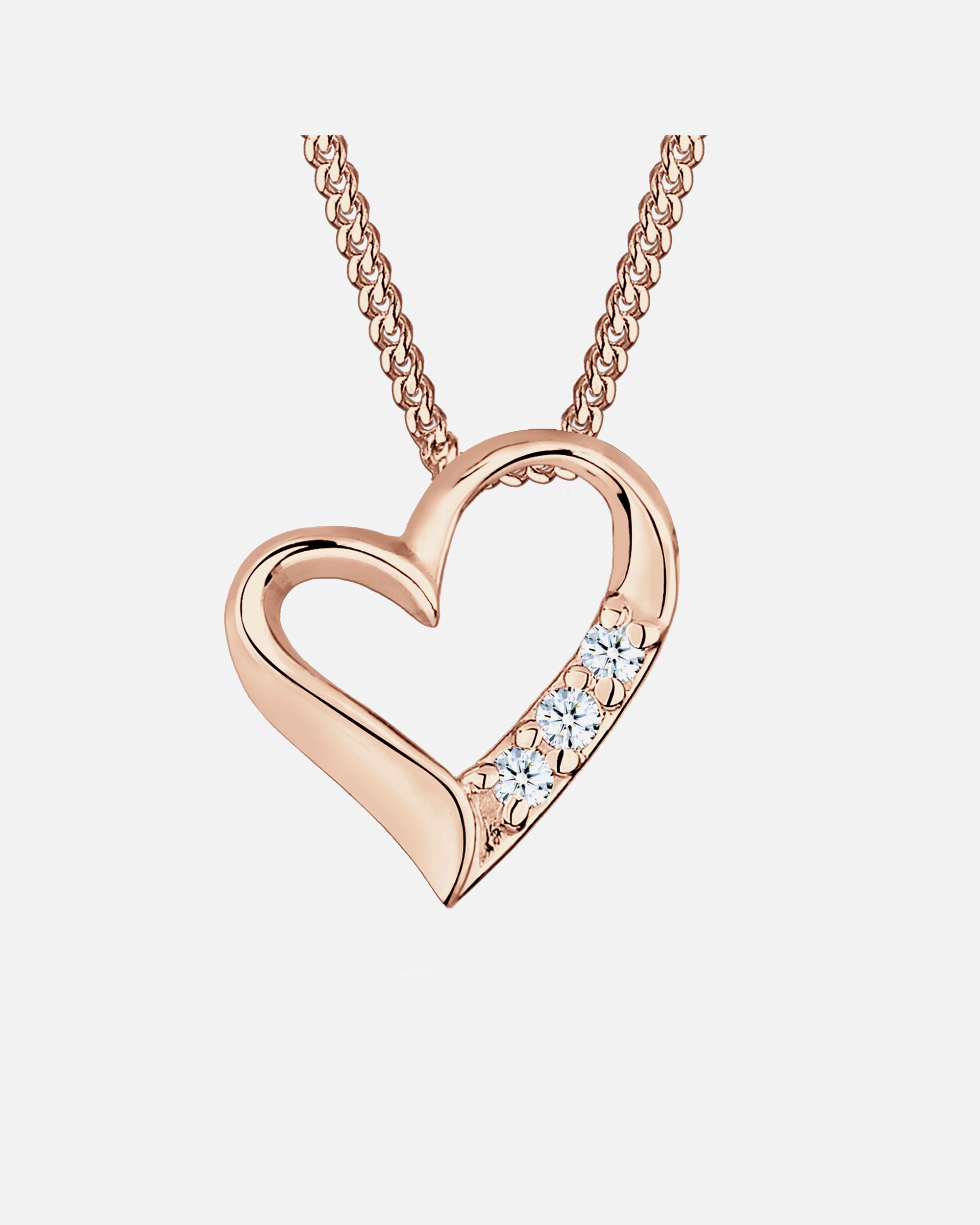 Halskette für Weiblich Elli DIAMONDS Herz Ewigkeit Diamant (0.045 ct.) 925 Silber 1 Stück