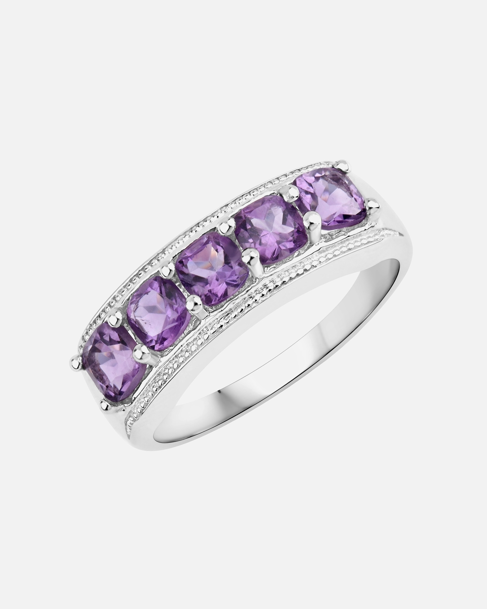 Ring für Weiblich Rafaela Donata Ring Sterling Silber Amethyst in Silber 50