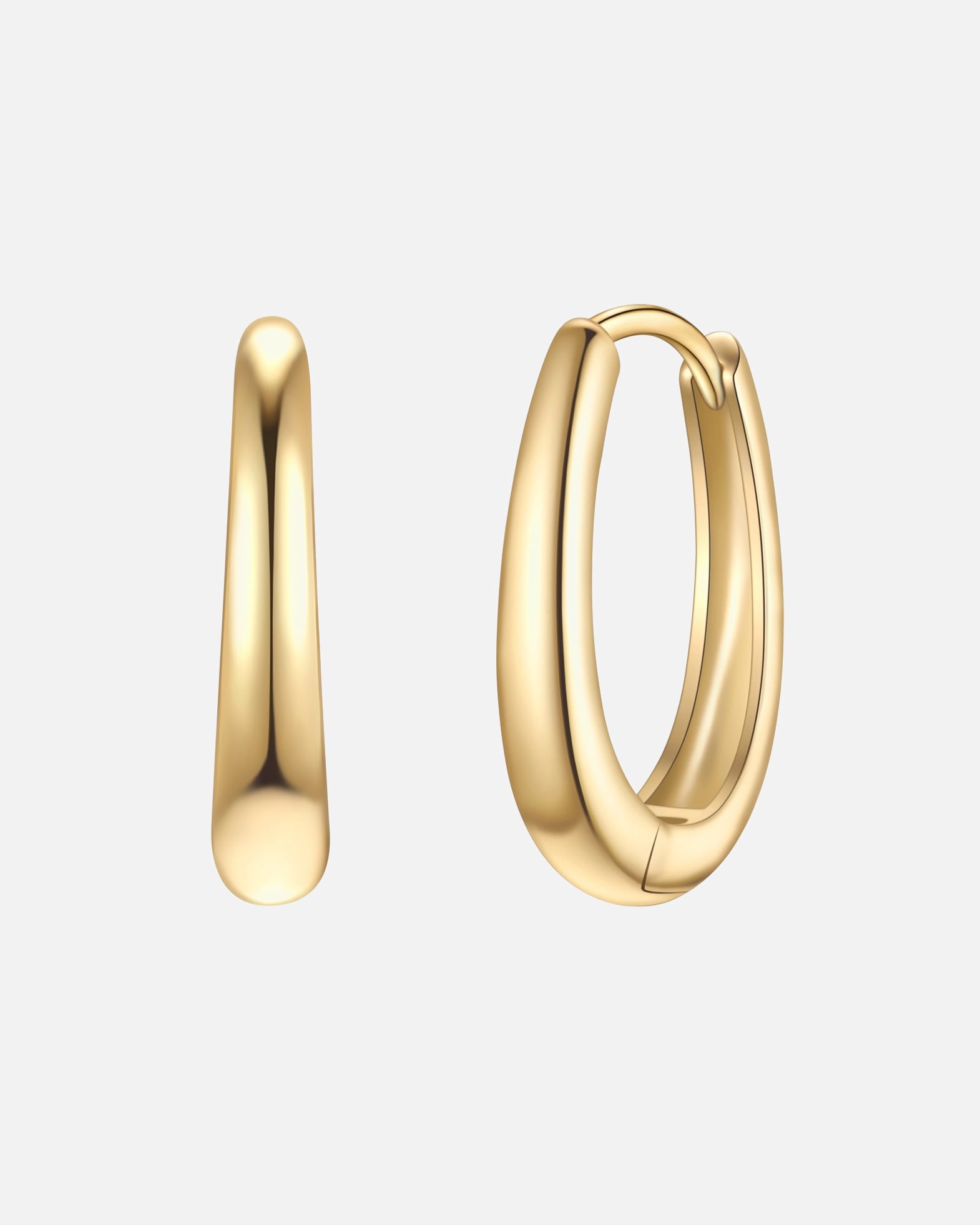 Creolen für Weiblich Glanzstücke München Creolen aus Sterling Silber in gelbgold 20,7 mm