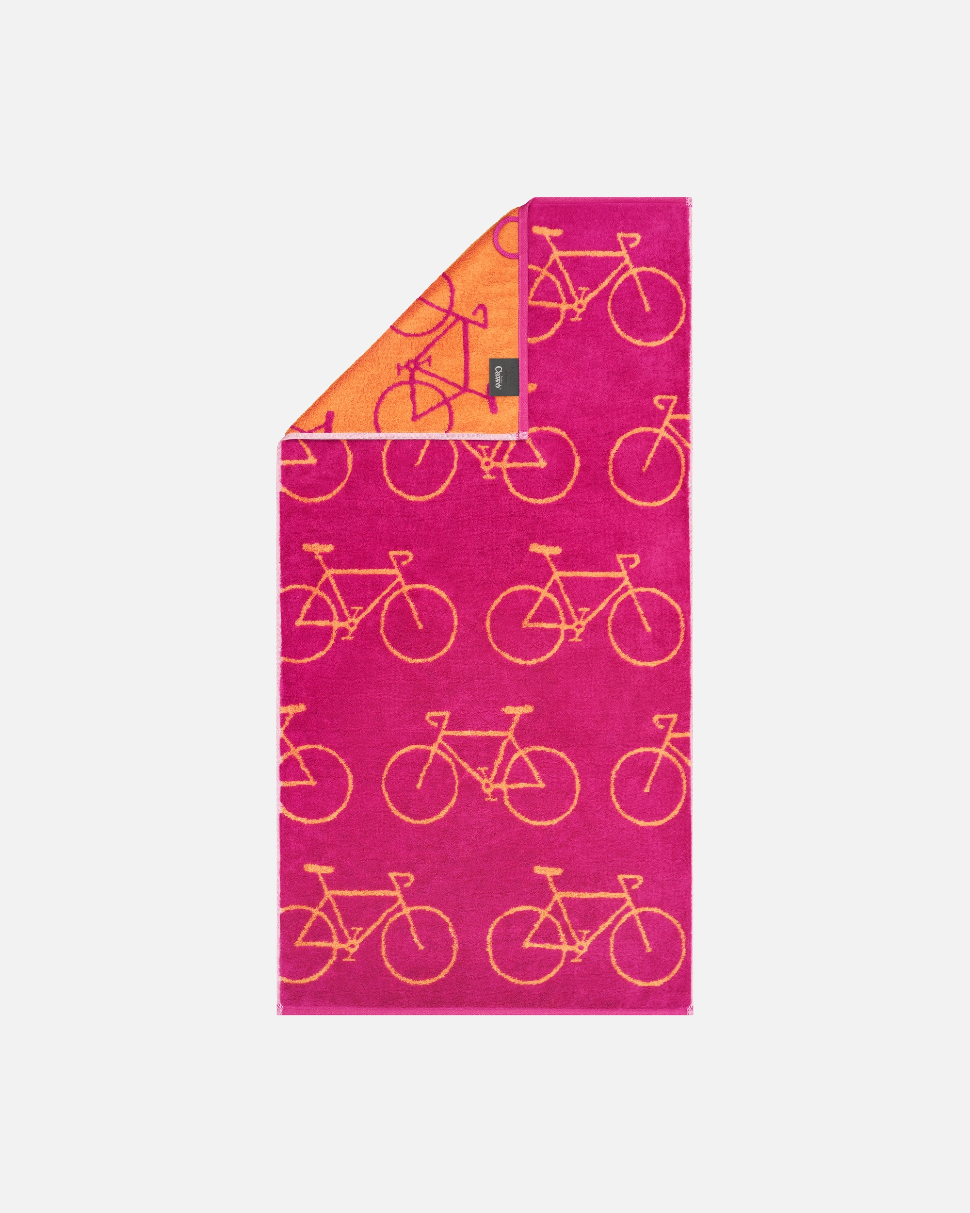 Handtuch für Unisex Cawö Cawö Handtücher Velo Edition Allover Fahrrad 6299 pink - 23 Duschtuch 70x140 cm