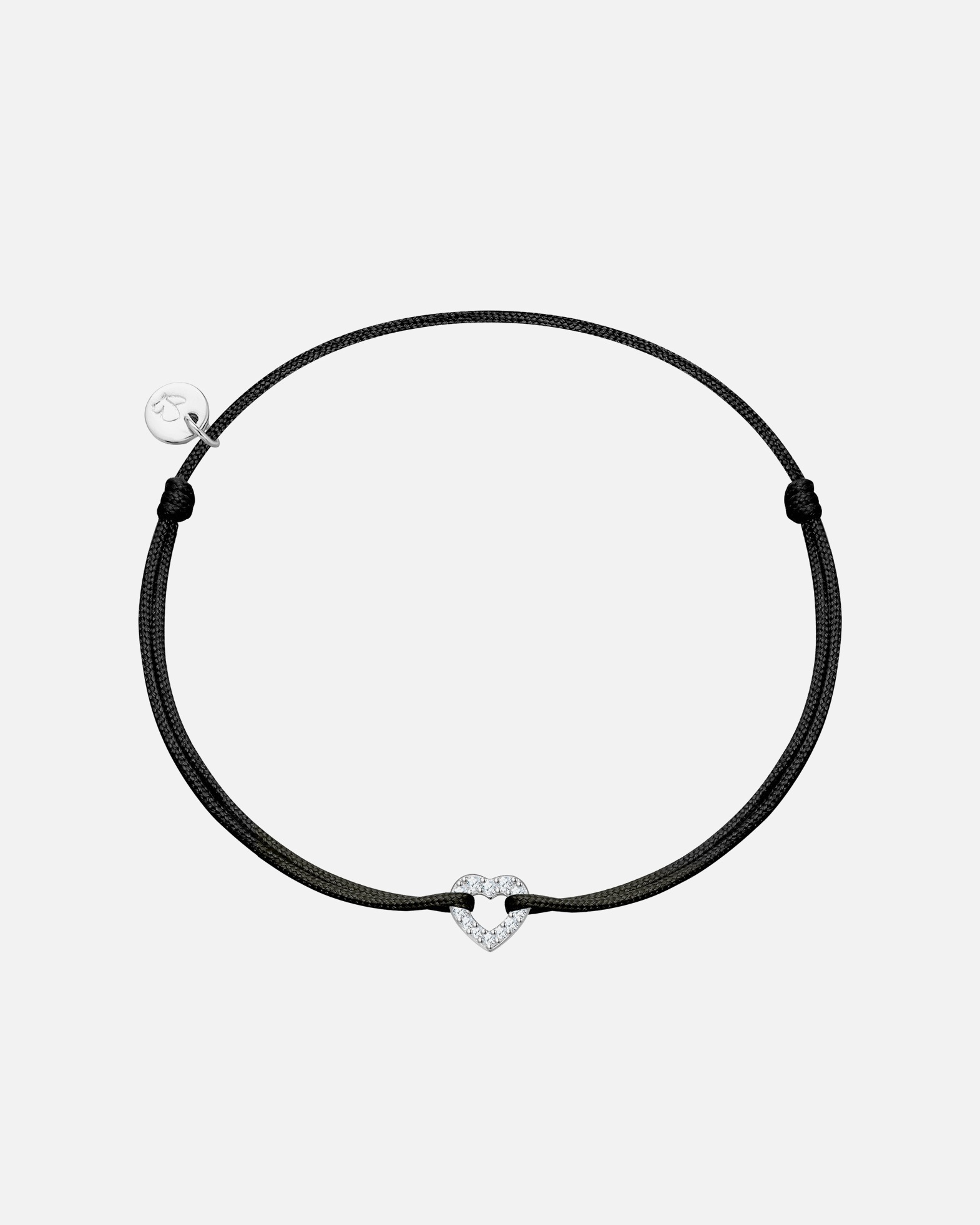 Armband für Weiblich Armband Herz aus Sterling Silber in silber mit Zirkonia 15,0 - 22,0 cm, flexibel einstellbar