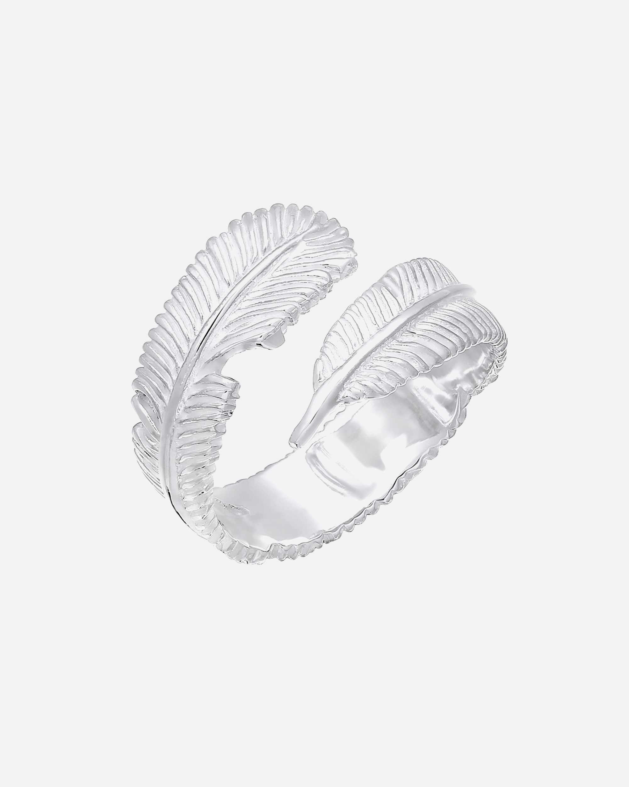 Ring für Weiblich Elli Wickelring Feder Boho 925 Sterling Silber Silber