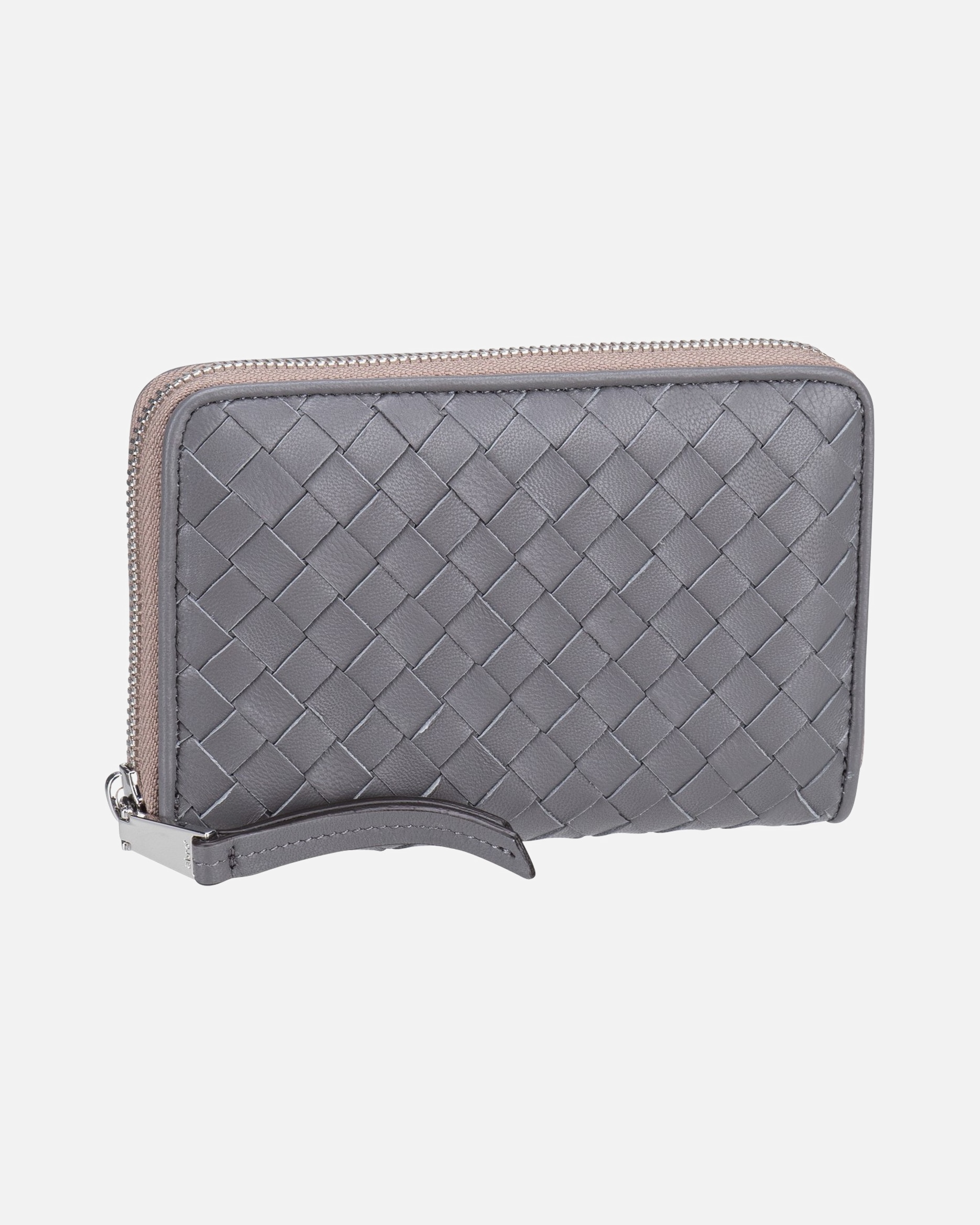 Portemonnaie für Weiblich abro Geldbörse Piuma Weaving Wallet Zinc