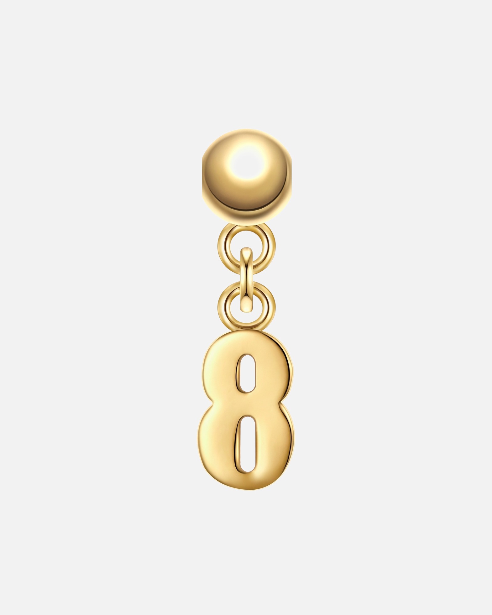 Schmuckanhänger für Weiblich Glanzstücke München Charm Ziffer 8 aus Sterling Silber in Gelbdold 15,4 mm