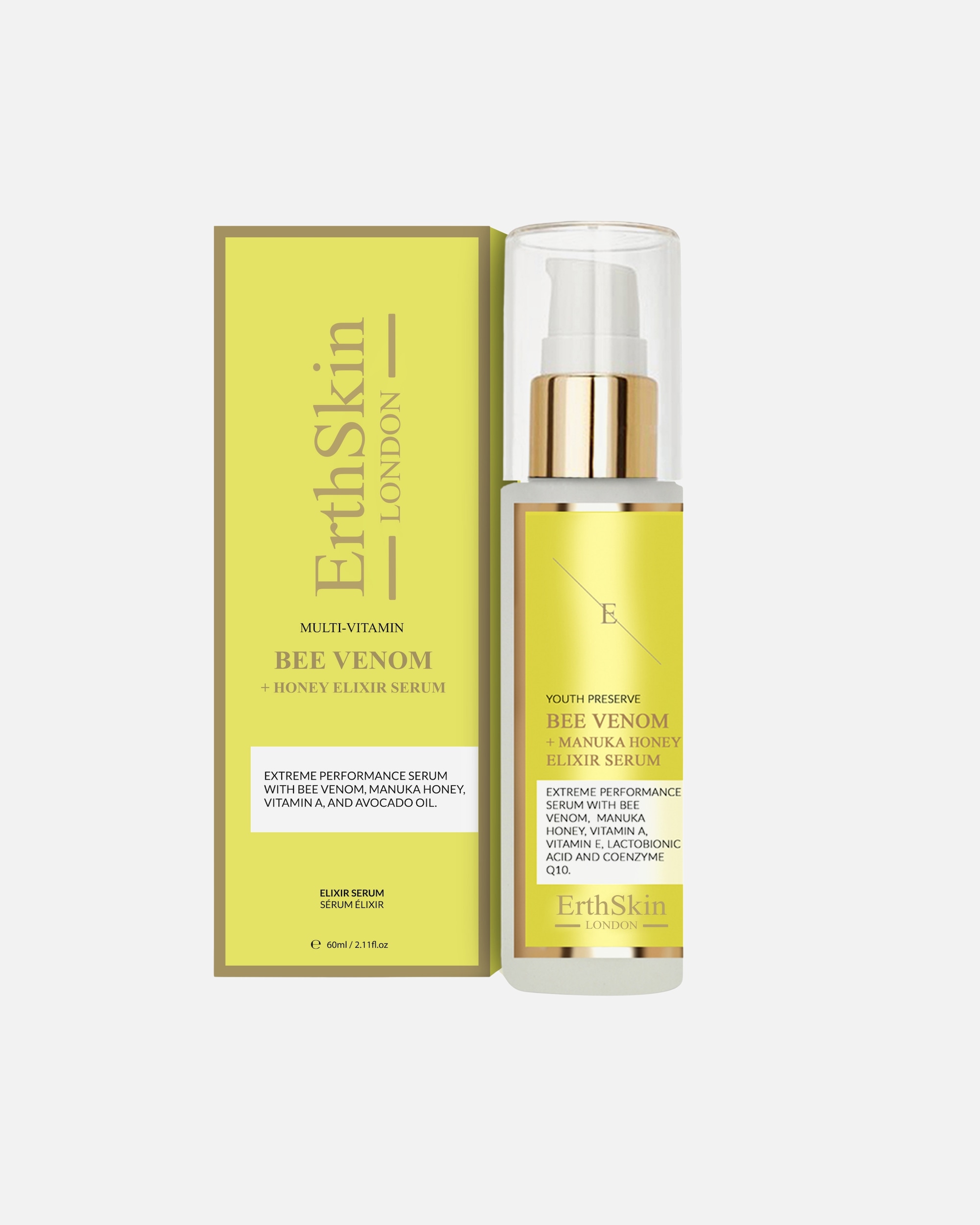 Feuchtigkeitsserum für Weiblich ErthSkin London Bienengift + Manuka-Honig-Elixier-Serum 1 Stück