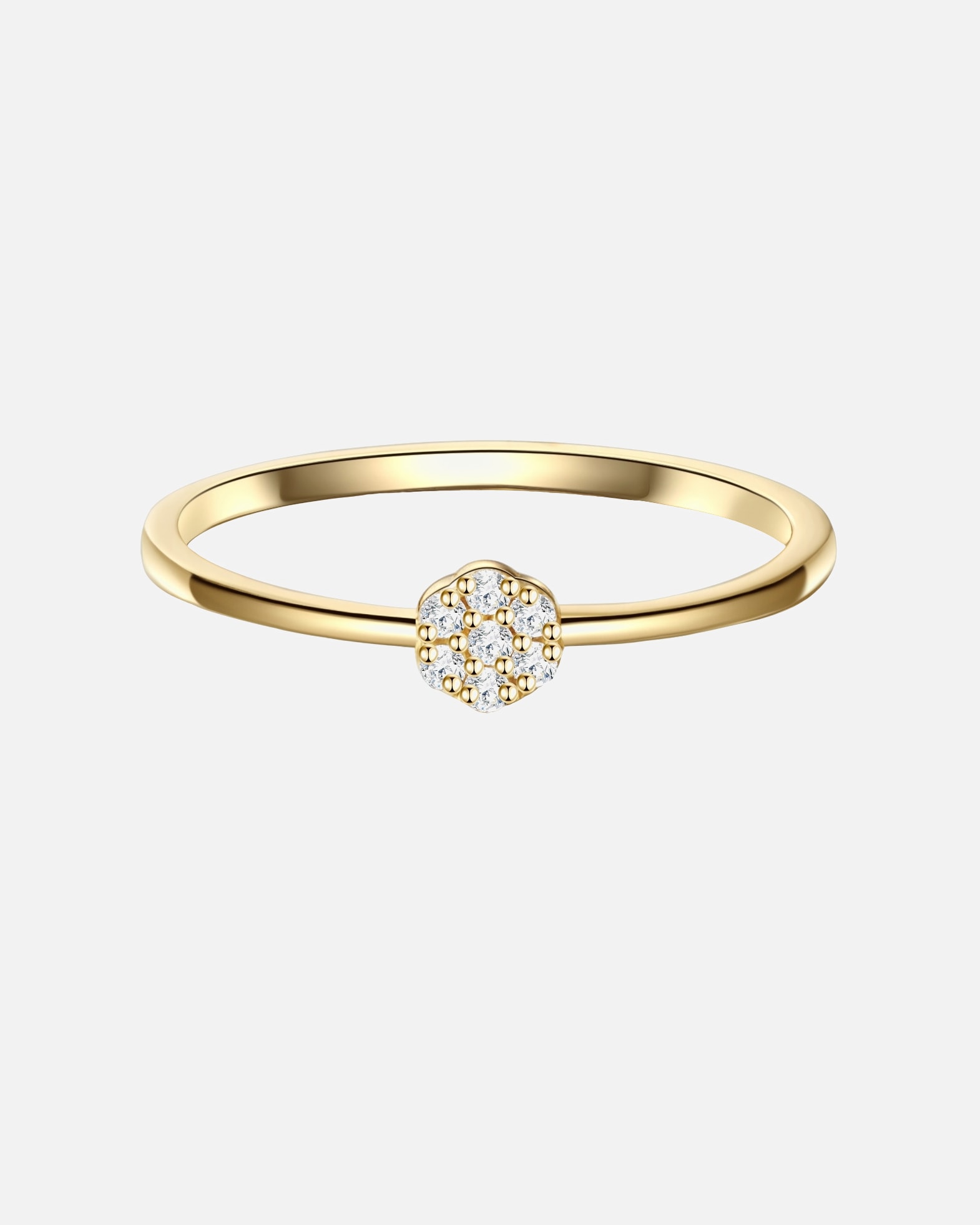 Ring für Weiblich Glanzstücke München Ring aus Sterling Silber in gelbgold mit Zirkonia 52