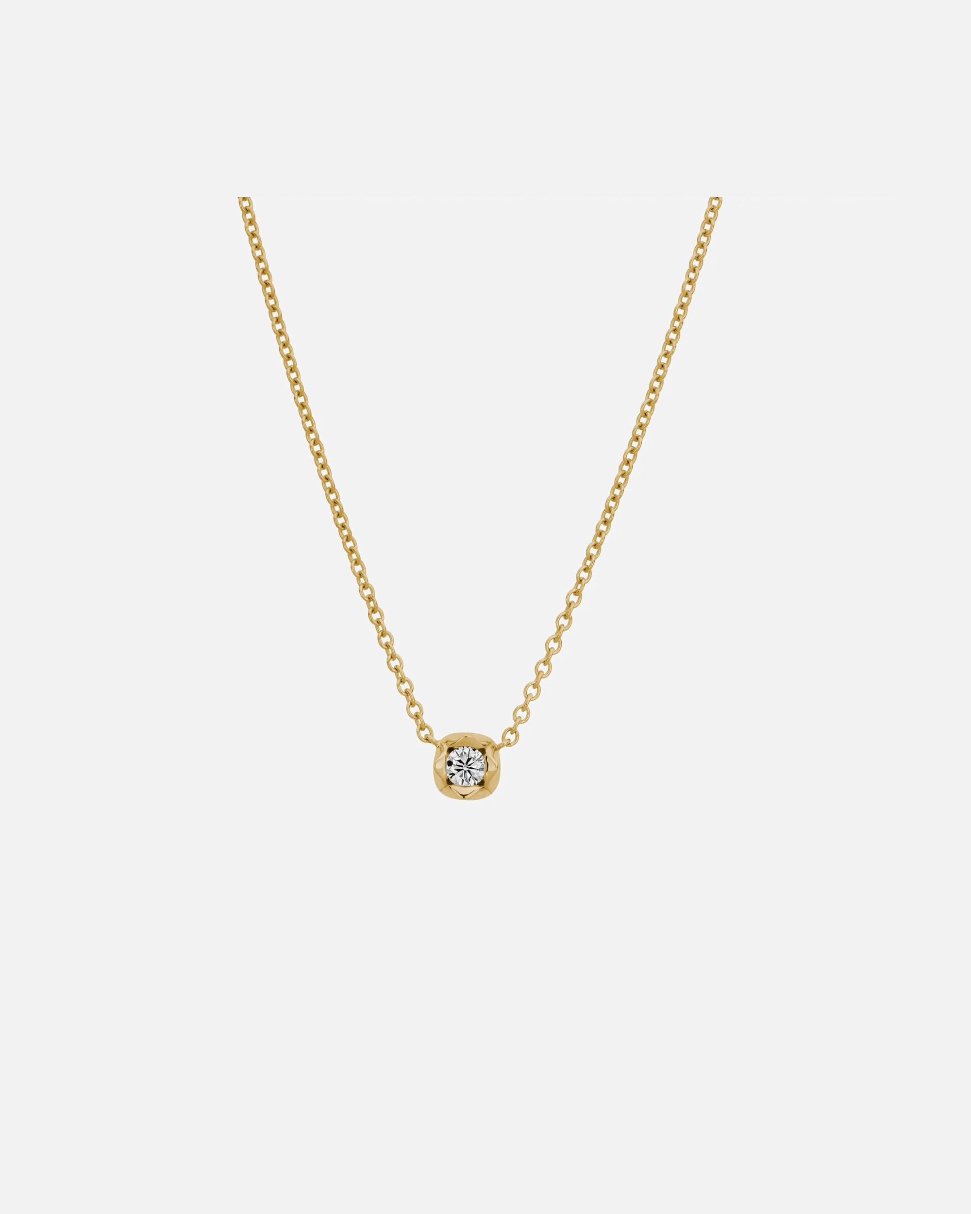 Halskette für Weiblich Lyomi Default Brand Line Collier 585/- Gold Diamant Lab Grown weiß 0,25ct. gelb vergoldet
