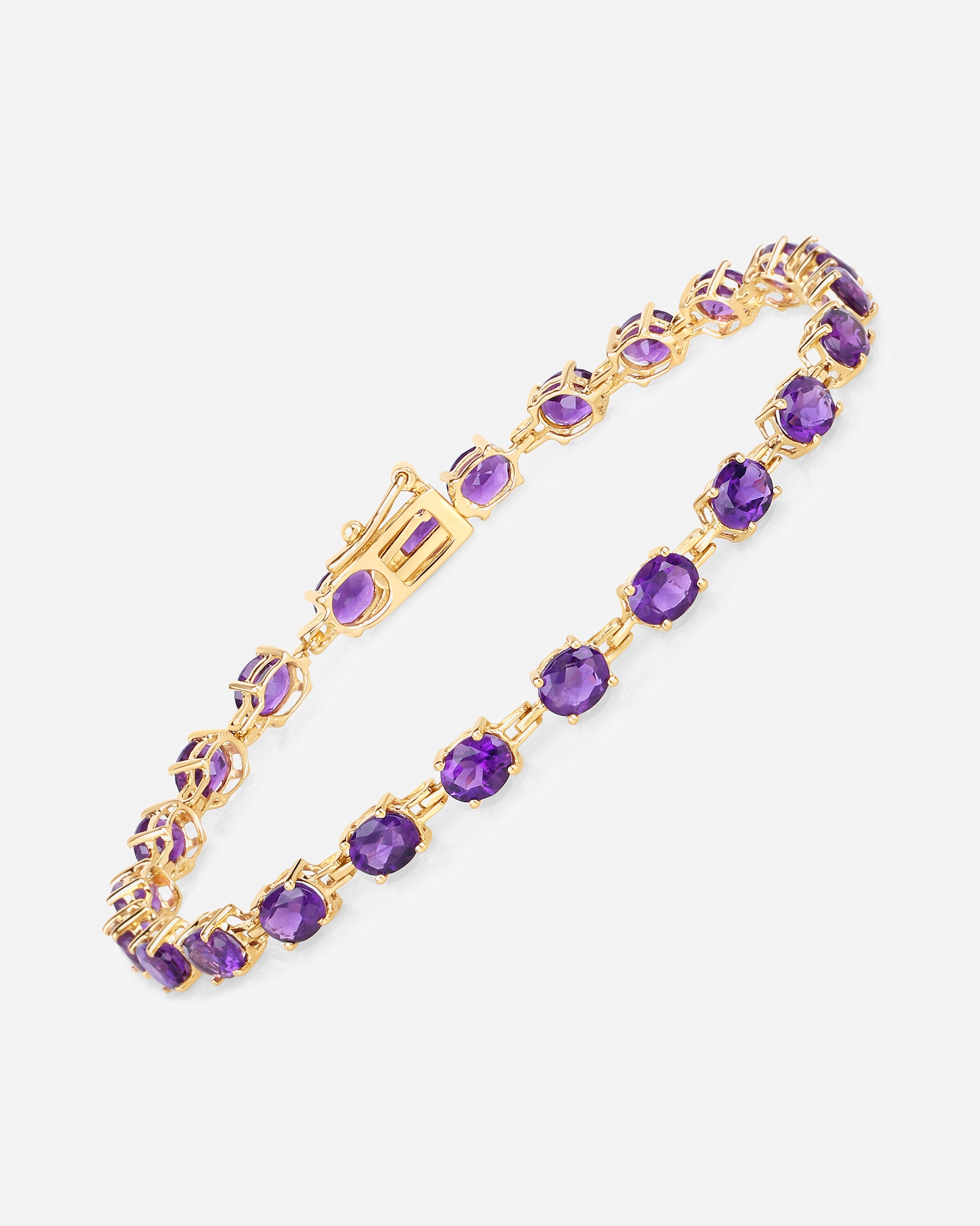 Armband für Weiblich Vira Jewels Armband 925/- Sterling Silber Amethyst lila 7,75 ct. 19,0cm