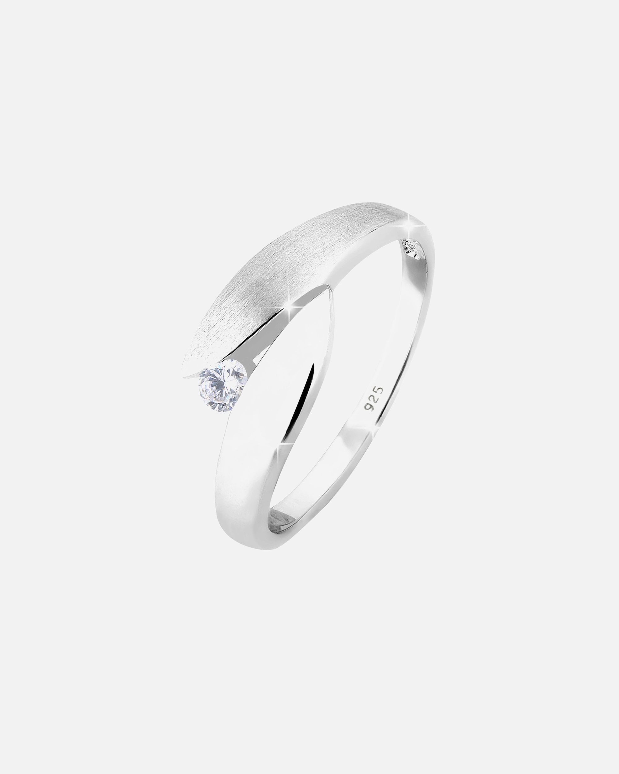 Ring für Weiblich Elli Solitär Wickelring Zirkonia 925 Silber 52