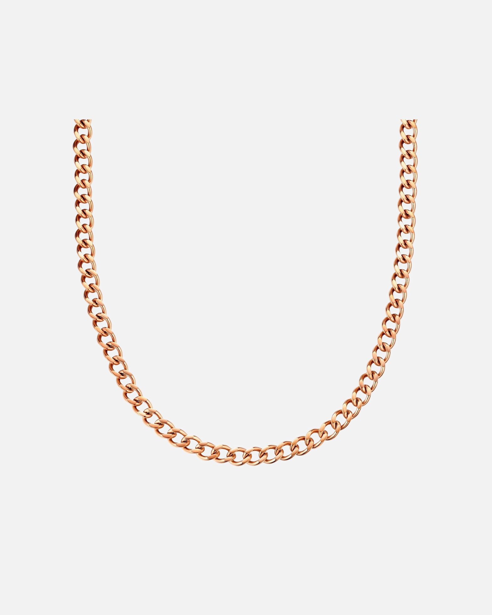 Halskette für Weiblich Halskette aus Edelstahl in Roségold 40,0 cm Basiskette + 5,0 cm Verlängerung