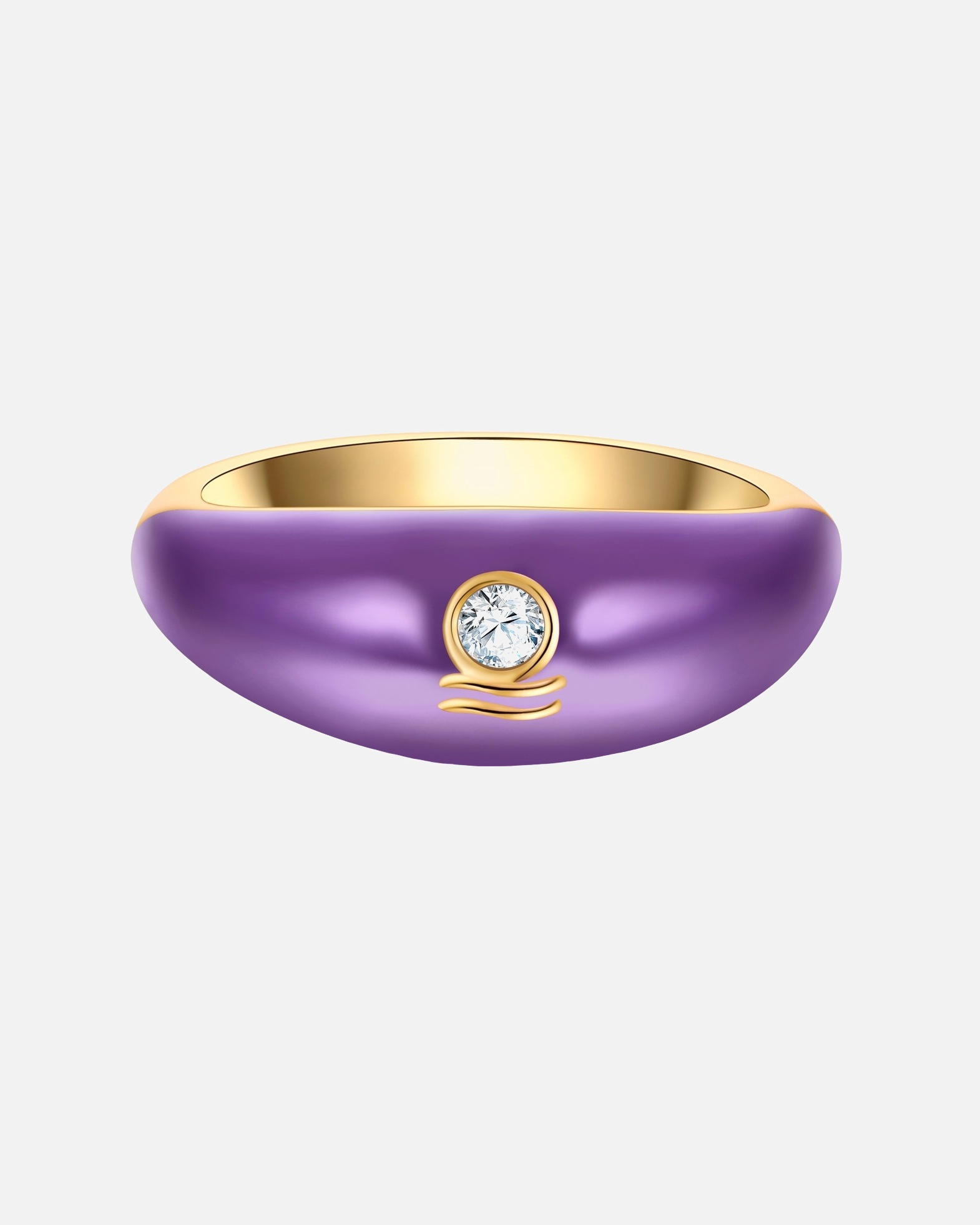Ring für Weiblich Glanzstücke München Ring Sternzeichen Waage aus Sterling Silber in Gelbgold mit Zirkonia 48