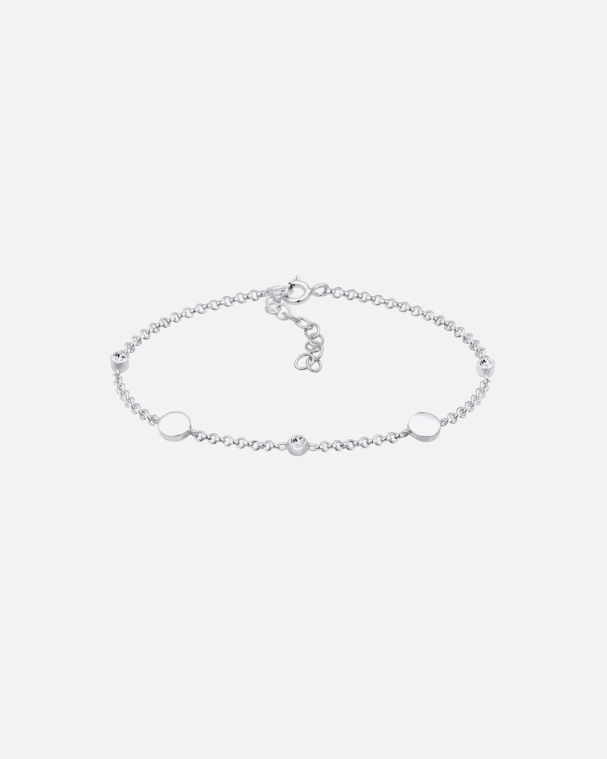 Armband für Weiblich Elli Kreis Plättchen 925 Sterling Silber, mit Kristallen von Swarovski® 1 Stück