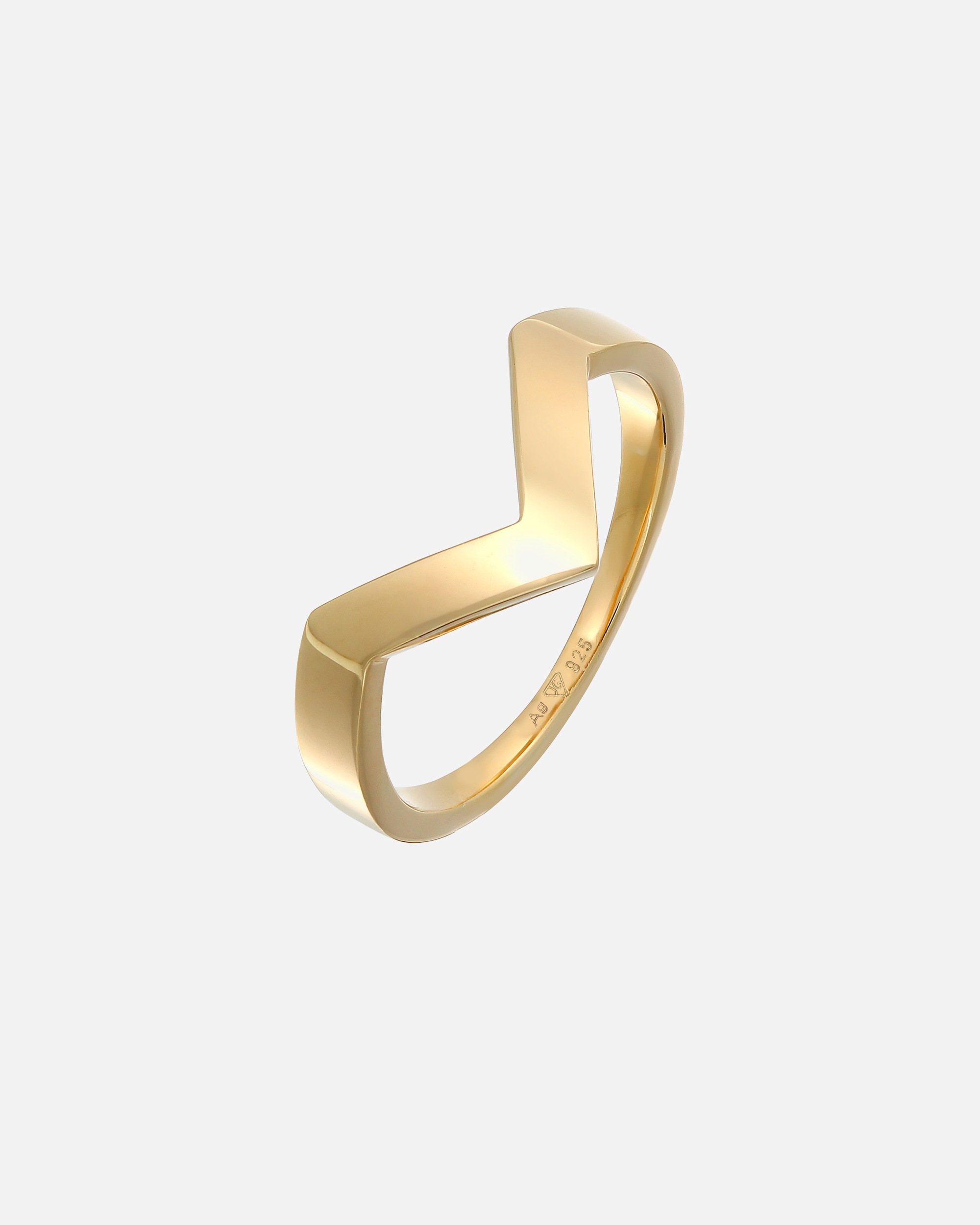 Ring für Weiblich Elli PREMIUM Elli PREMIUM Ring V-Form Basic Unisex 925 Silber rhodiniert 52