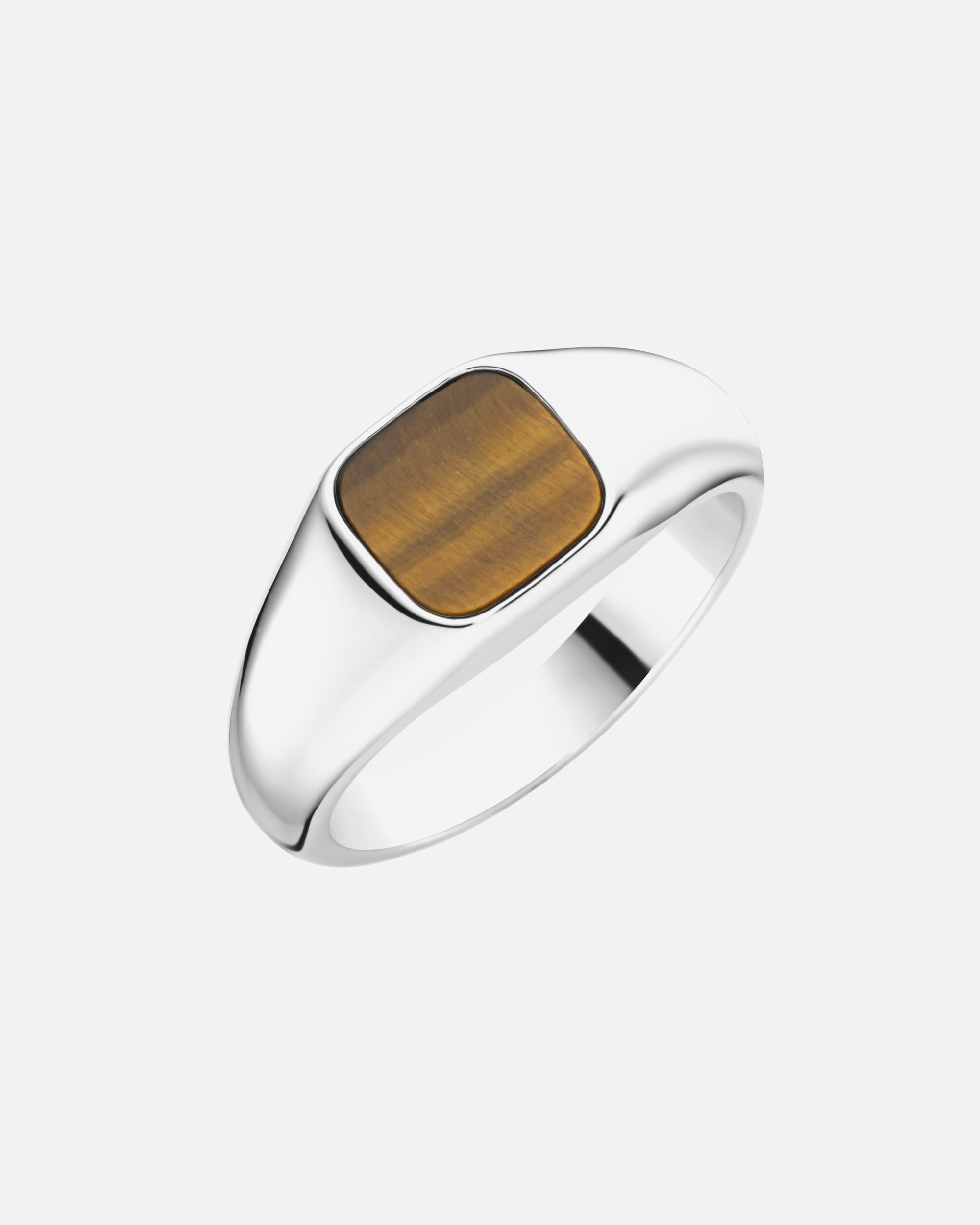 Ring für Männlich Giorgio Martello Milano Ring Siegelring mit Tigerauge, Silber 925 66