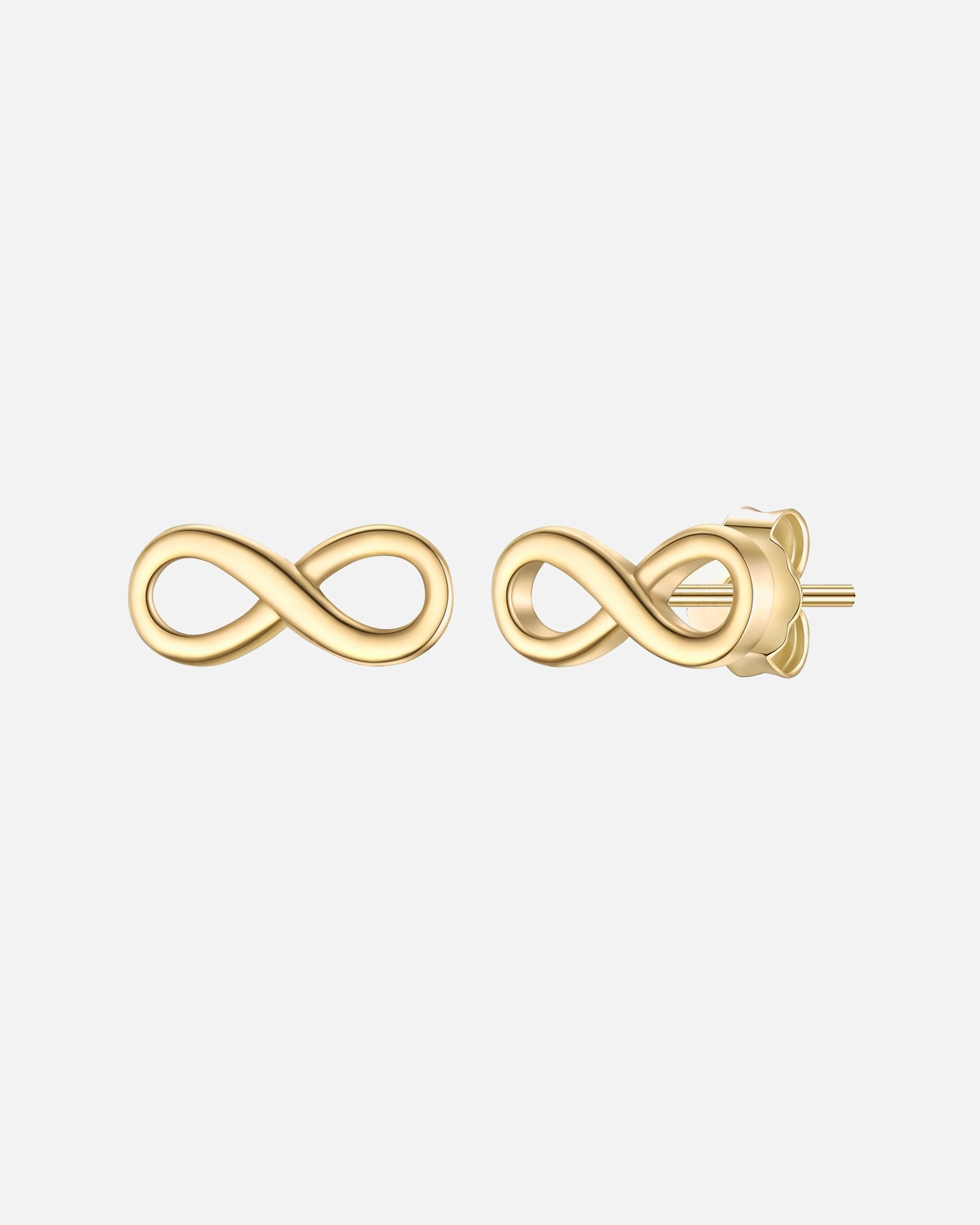 Ohrringe für Weiblich Ohrstecker Infinity aus Sterling Silber in gelbgold 3,6 mm
