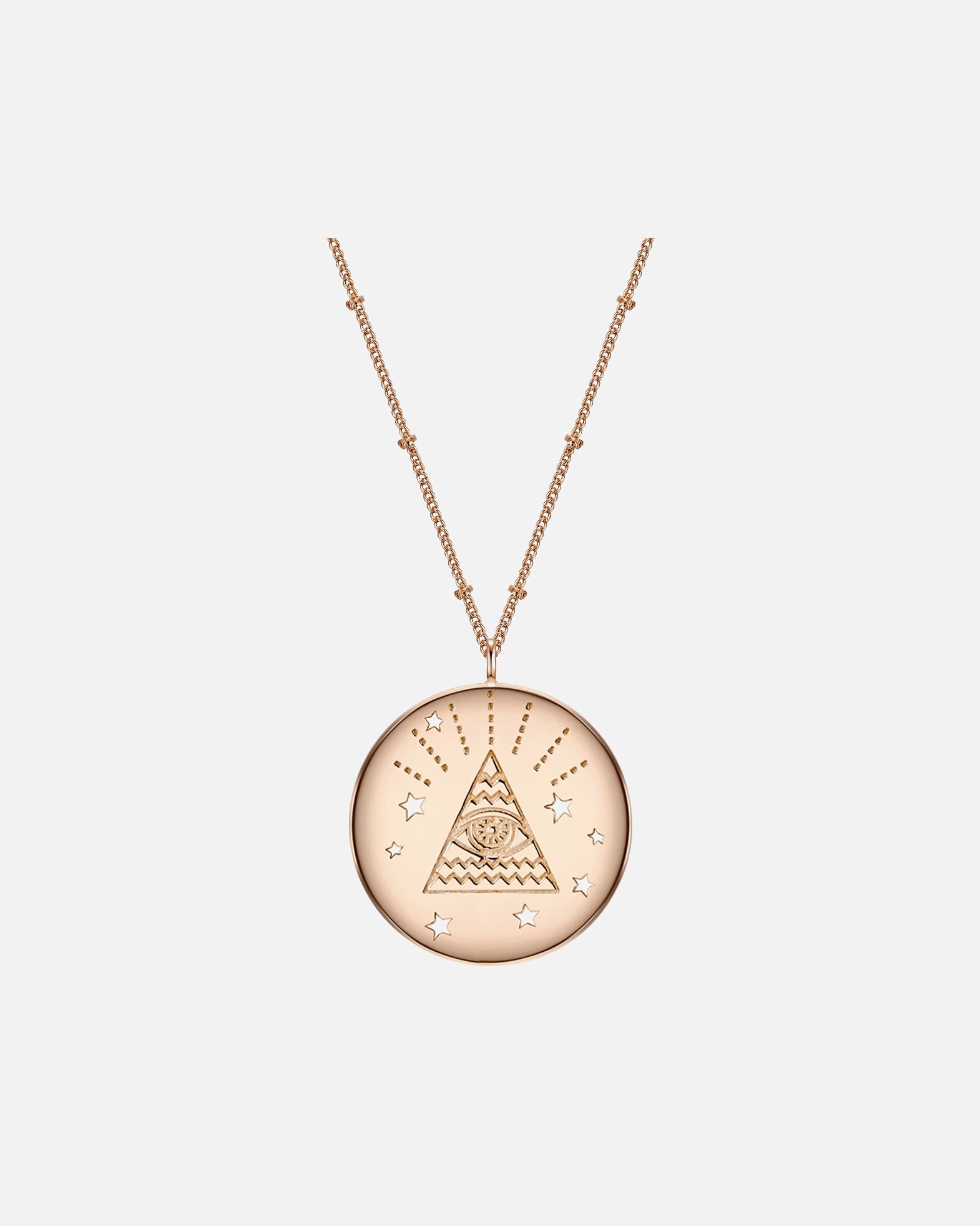 Halskette für Weiblich Glanzstücke München Halskette Allsehendes Auge Sterling Silber in Roségold 1 Stück