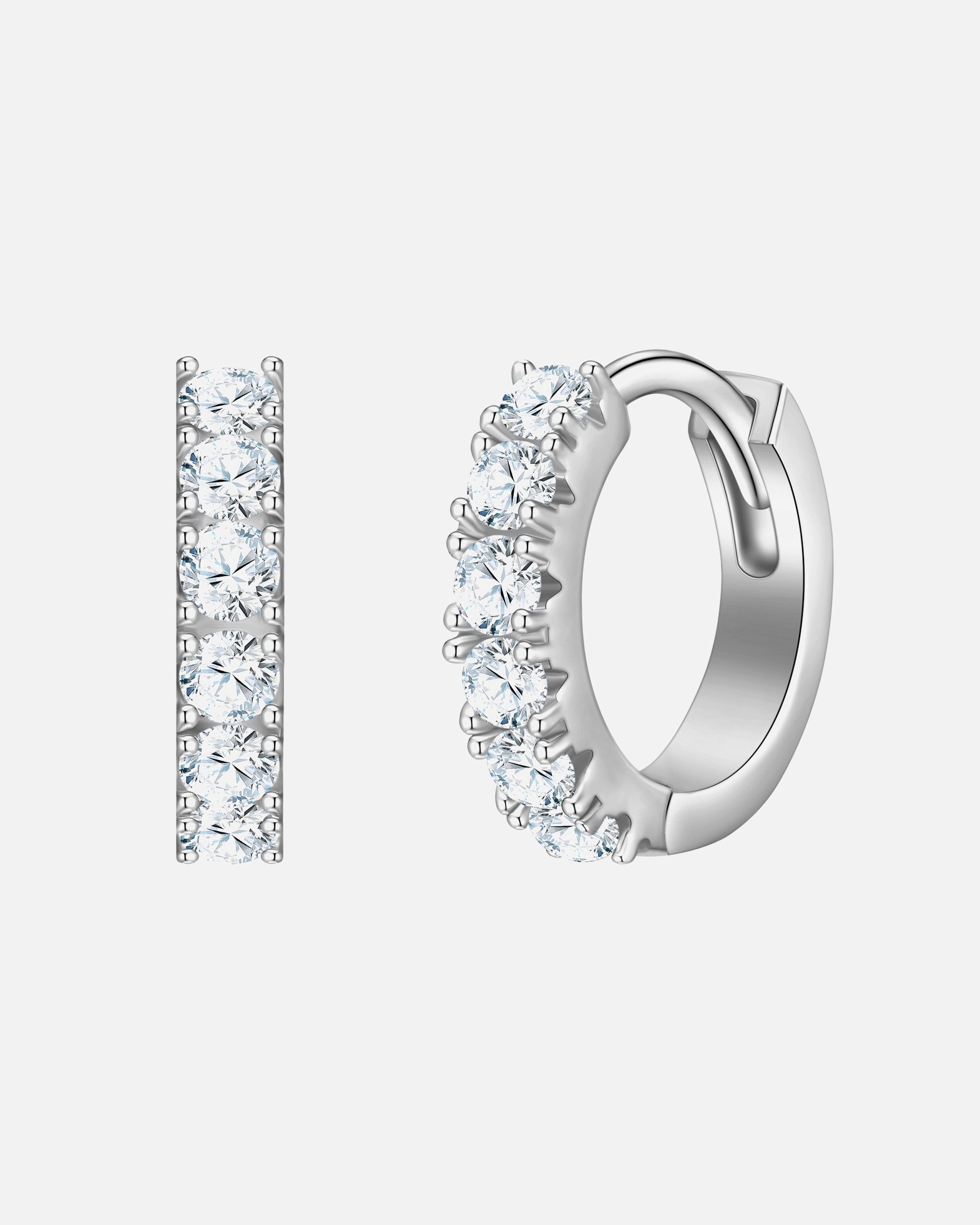 Creolen für Weiblich Glanzstücke München Creolen aus Sterling Silber in Silber mit Zirkonia 1 Stück