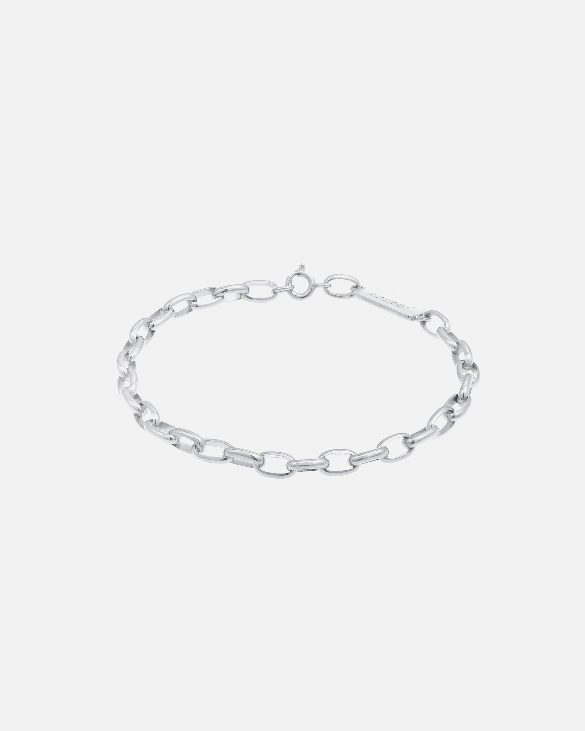 Armband für Männlich KUZZOI Herren Gliederkette Oval Massiv Basic 925 Silber 1 Stück