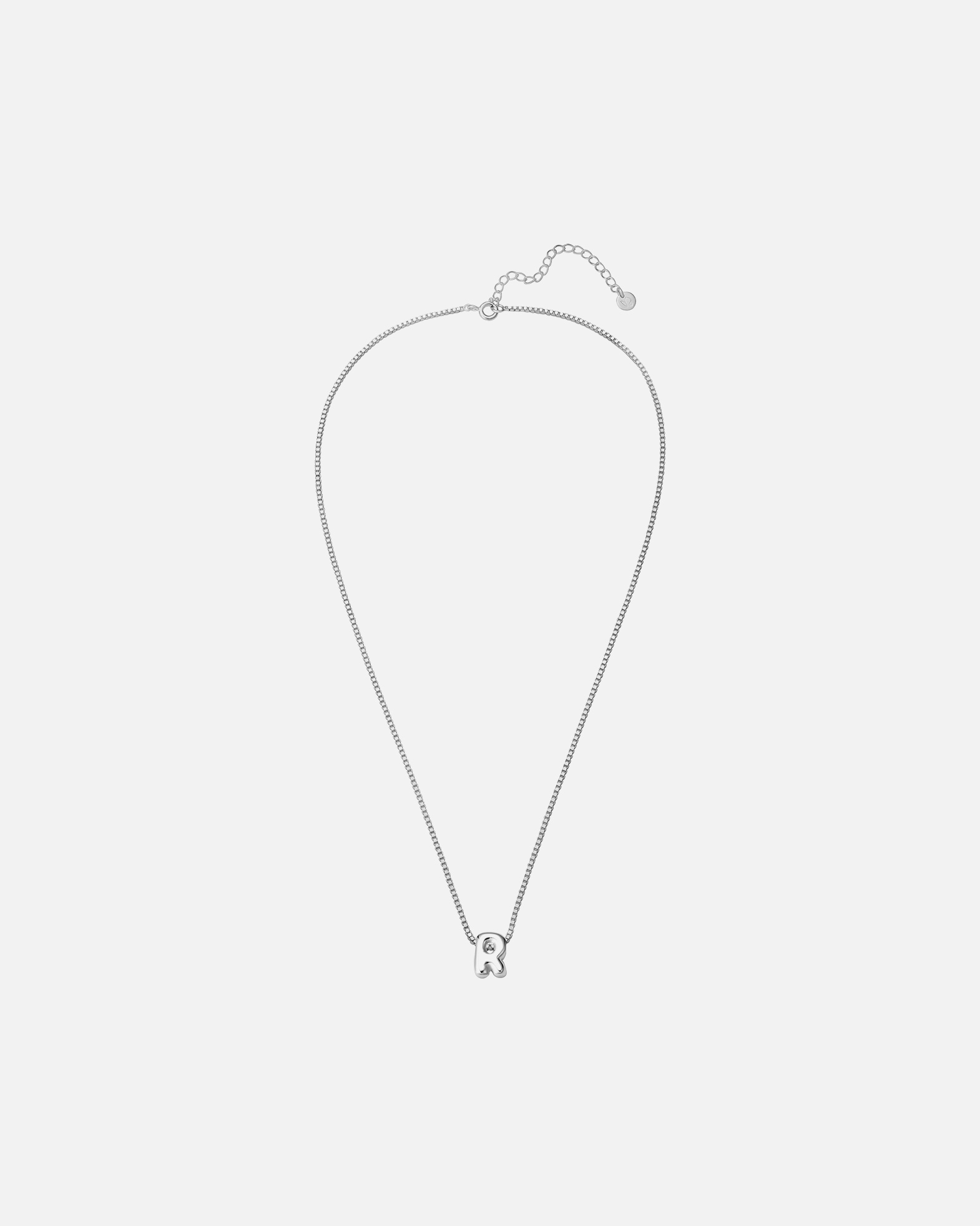 Halskette für Weiblich Glanzstücke München Halskette Buchstabe R aus Sterling Silber in silber 40,0 cm Basiskette + 5,0 cm Verlängerung
