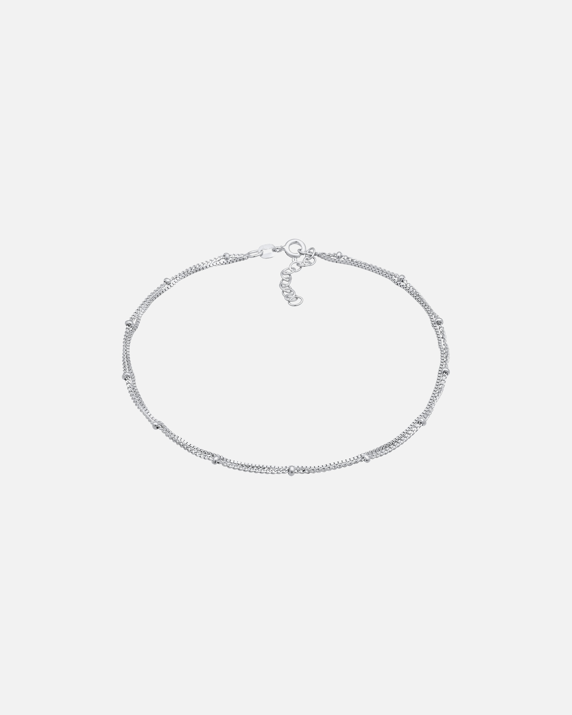 Schmuck für Weiblich Elli Kugel Gliederkette Layer Look 925 Silber 1 Stück