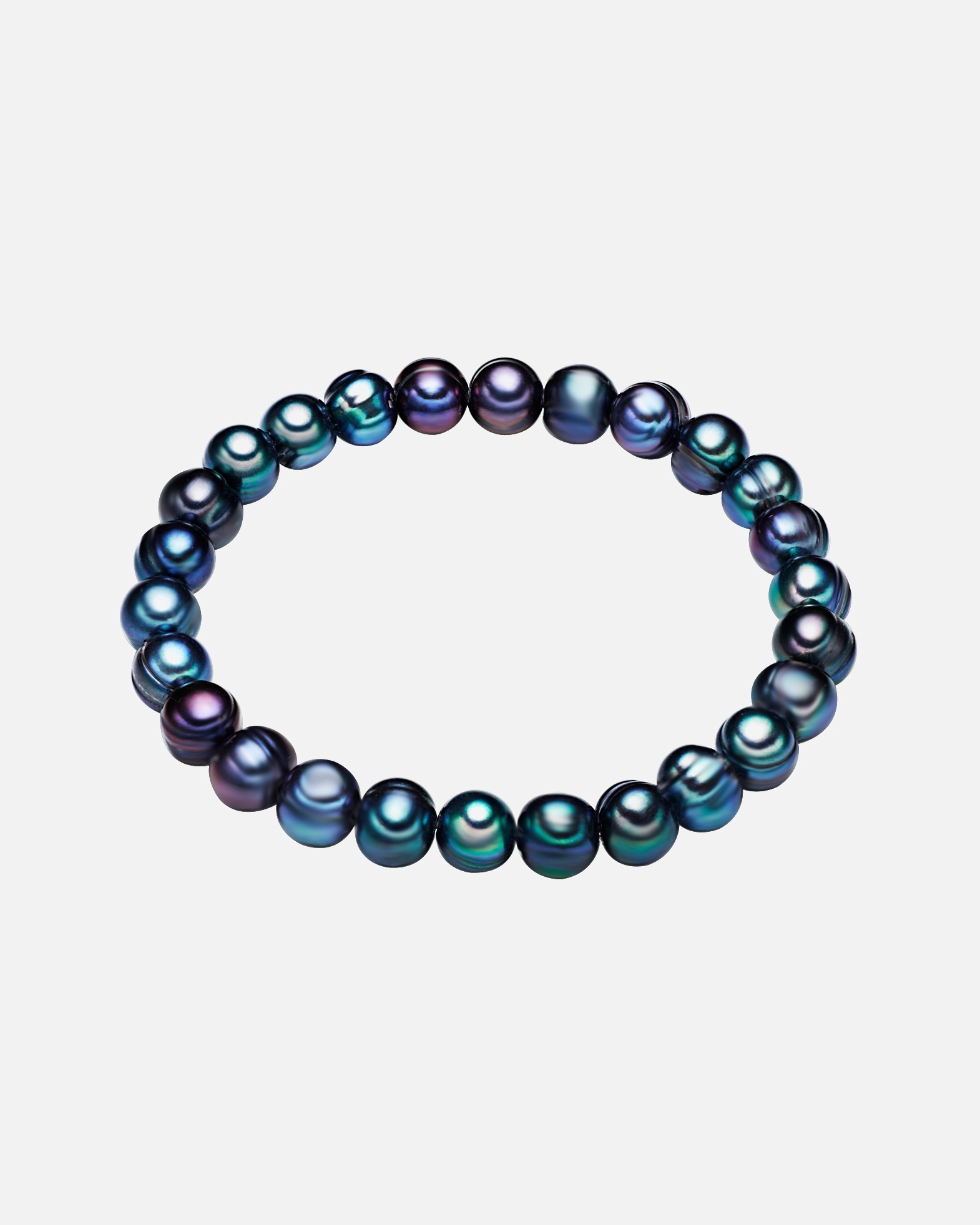 Armband für Weiblich Lulu & Jane Perlen-Armband aus Süßwasser-Zuchtperlen in blau mit potato Perlen 21,0